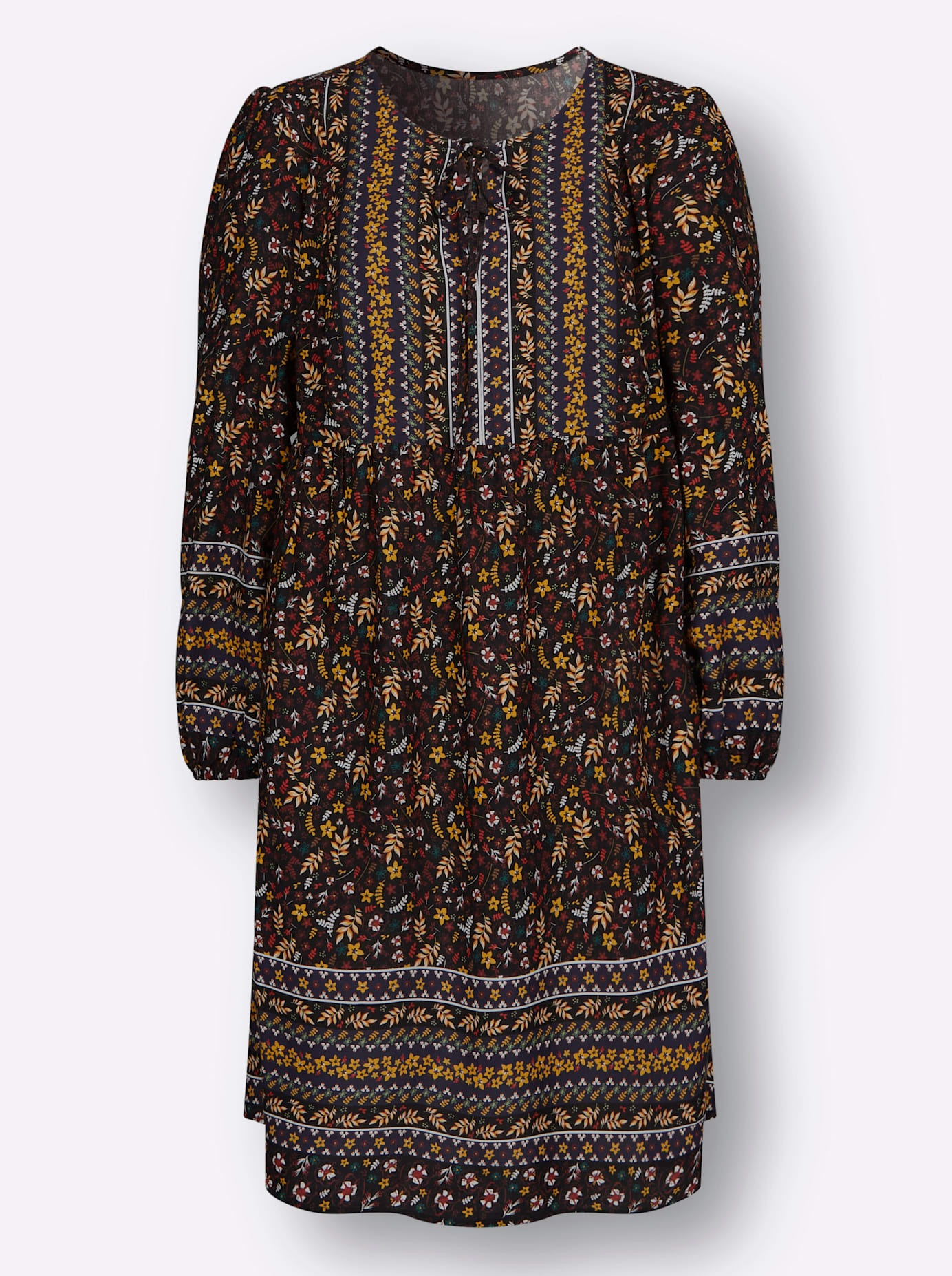 Inspirationen Print Tunic Dress Brown 44 3