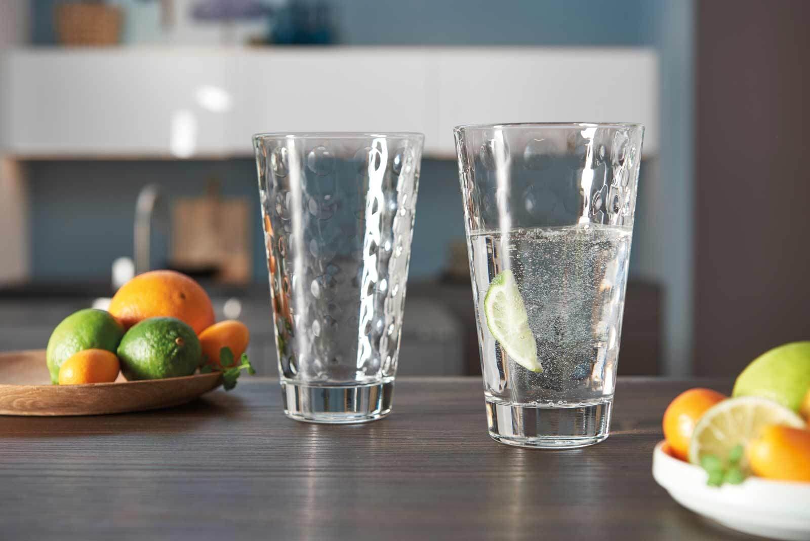 LEONARDO Glas »Trinkgläser Optic 540 ml 4er Set transparent«