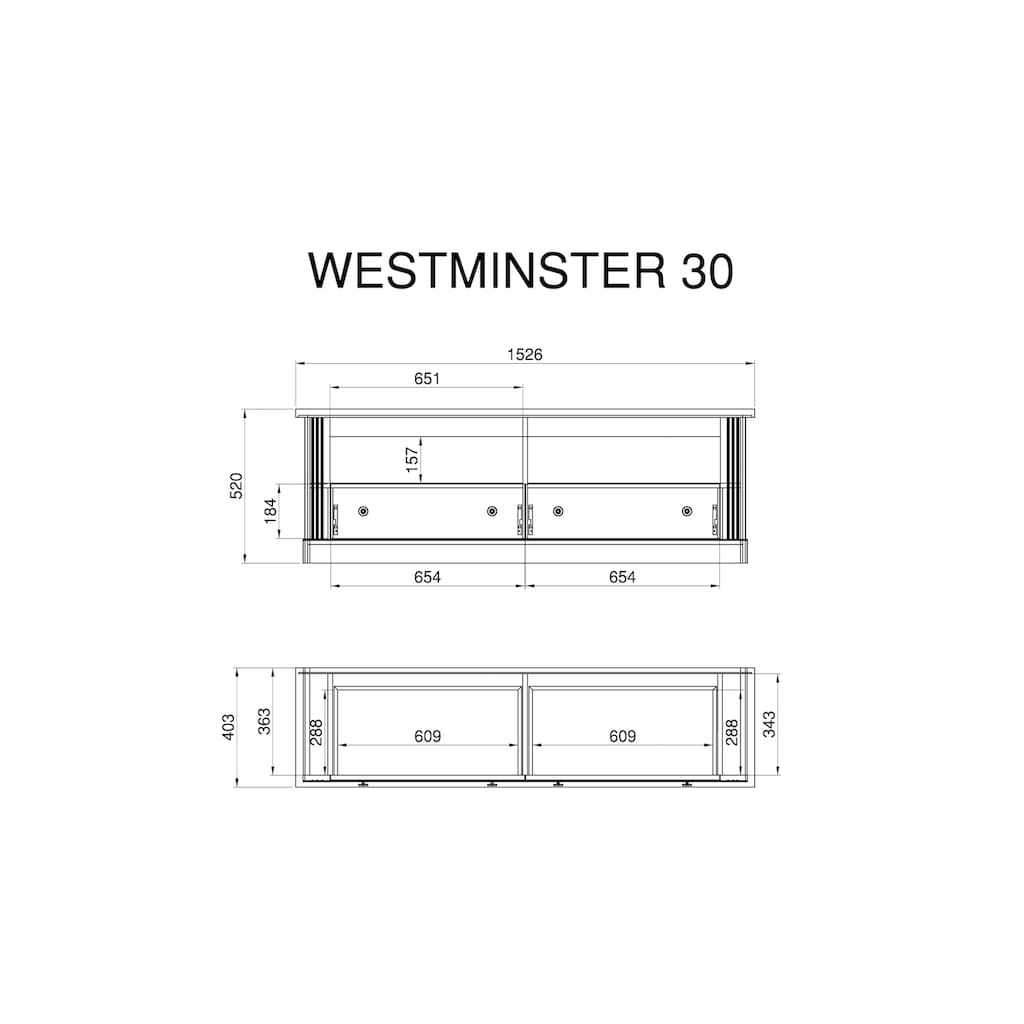 Home affaire Wohnwand »Westminster«, (Set, 4 St.), im romantischen Landhausstil