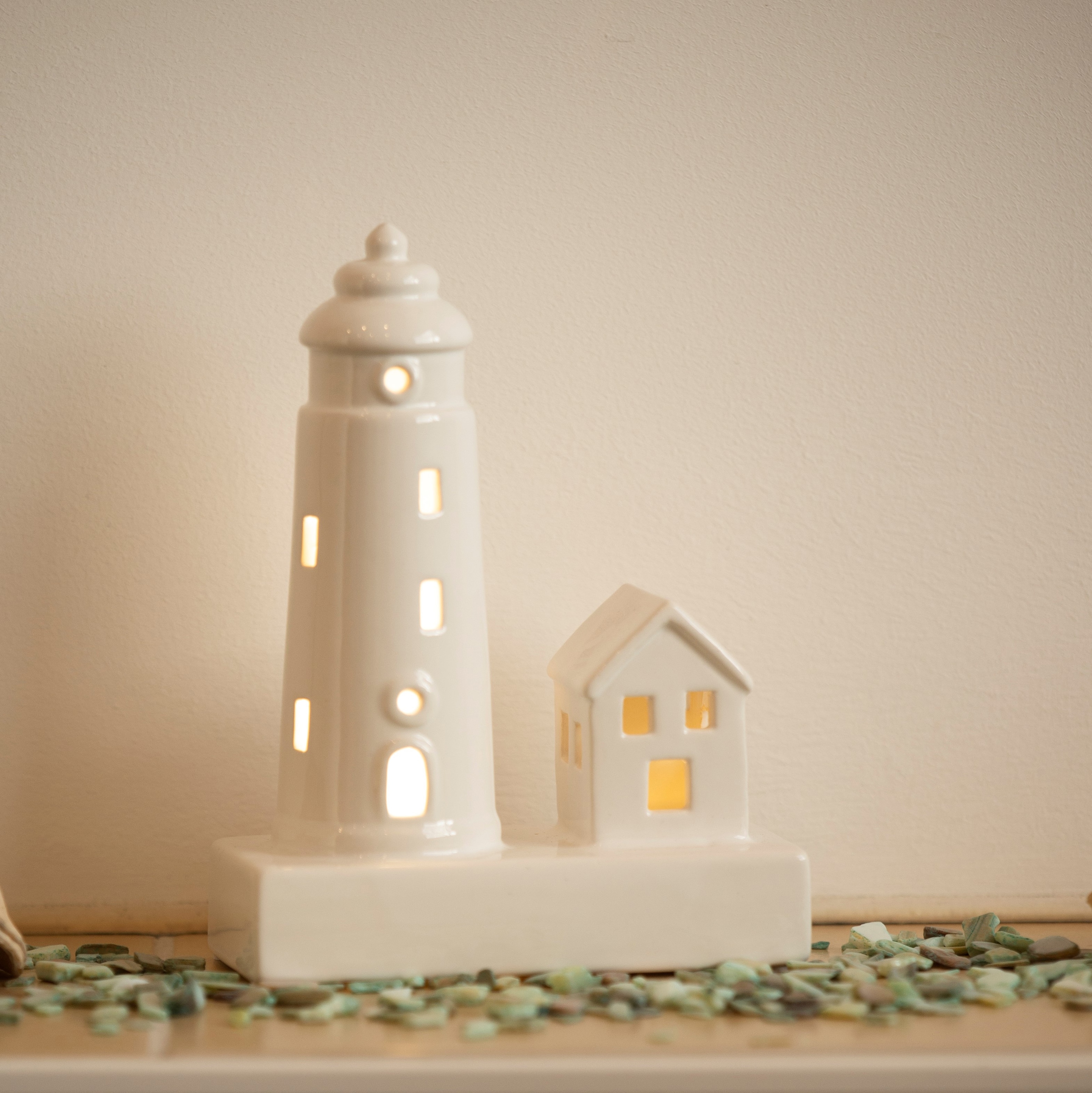 VALENTINO Wohnideen und »Leuchtturm LED Holiday«, | BAUR Corsica bestellen Dekoobjekt Haus aus Keramik