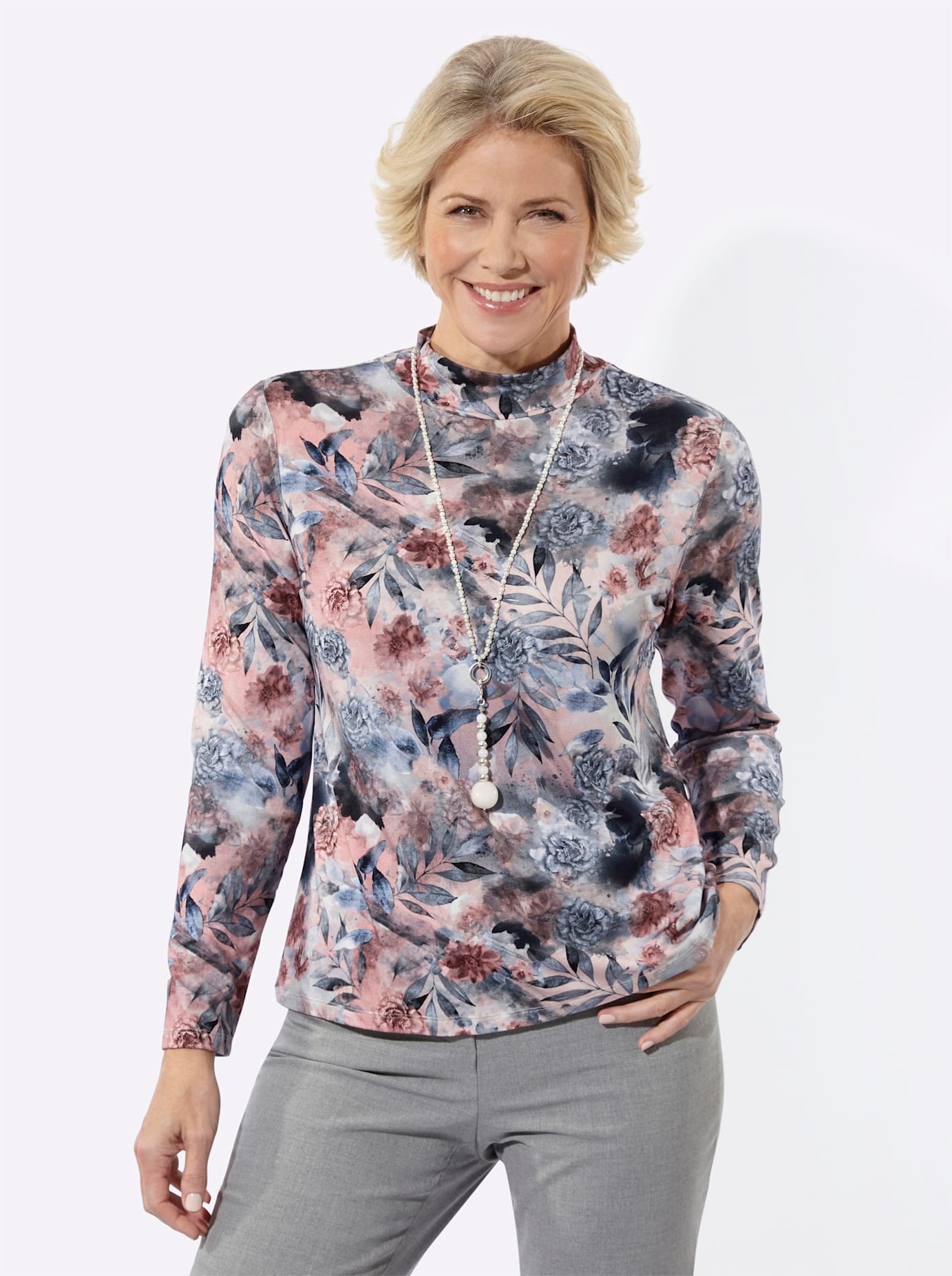 Classic Langarmshirt "Stehkragen-Shirt" 1