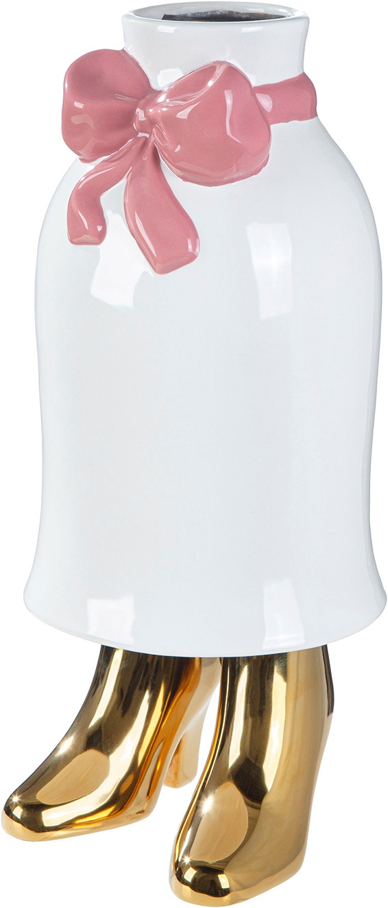 GILDE Tischvase "Vase Frau Mrs. weiß H. 36 cm" Vase, Mrs., Gesichtsvase, verspielt, feminin, Geschenkidee