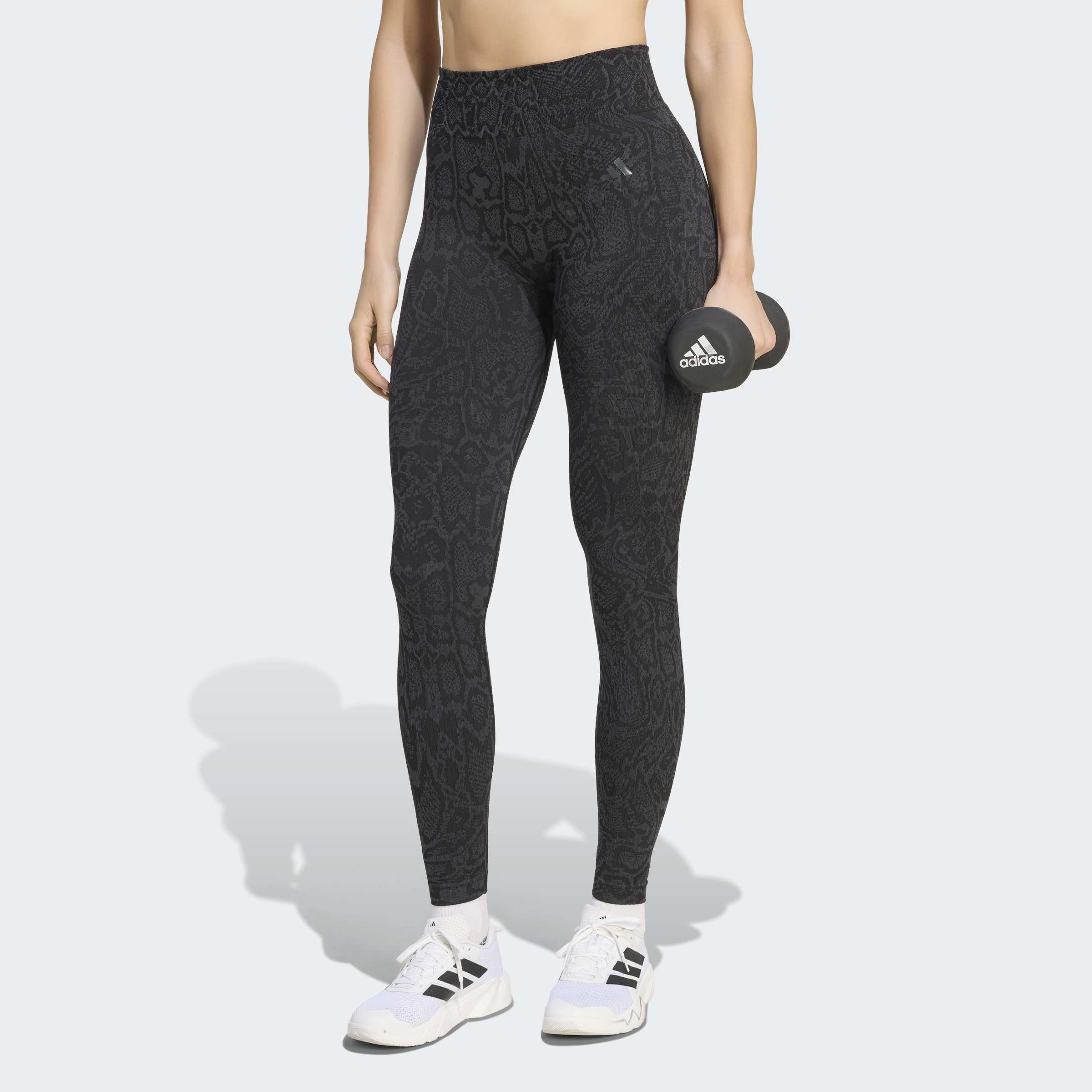 adidas Performance Trainingstights "WORKOUT ESSENTIALS LEGGINGS, KOMPLETTE LÄNGE, KNIT SNAKE" mit nahtloser Konstruktion, aus Stretch-Material, Full-Length-Schnitt