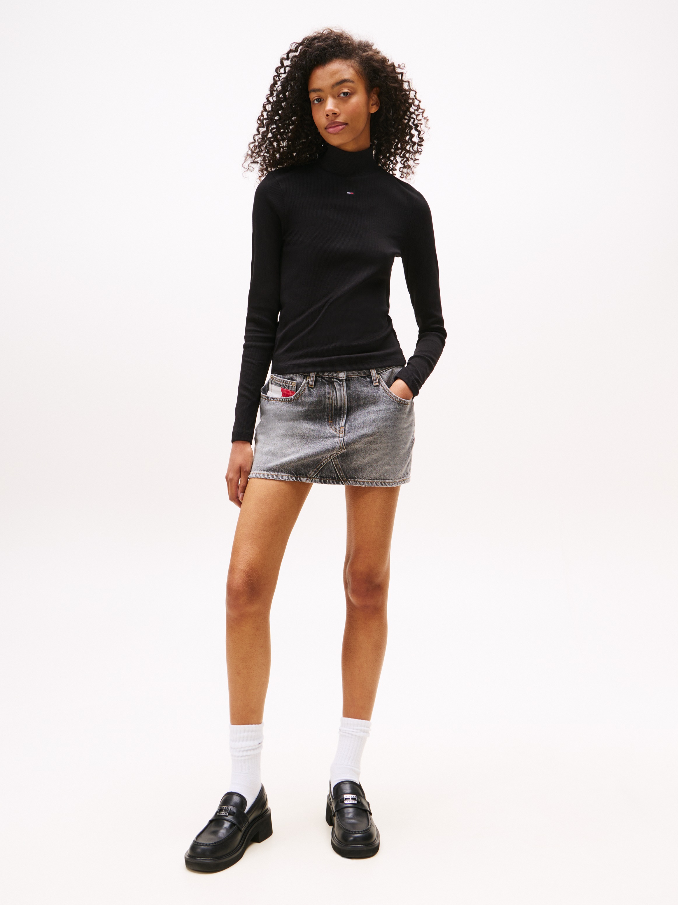 Thumbnail - Tommy Jeans Langarmshirt "TJW ESSENTIAL MOCK NECK", mit Stehkragen