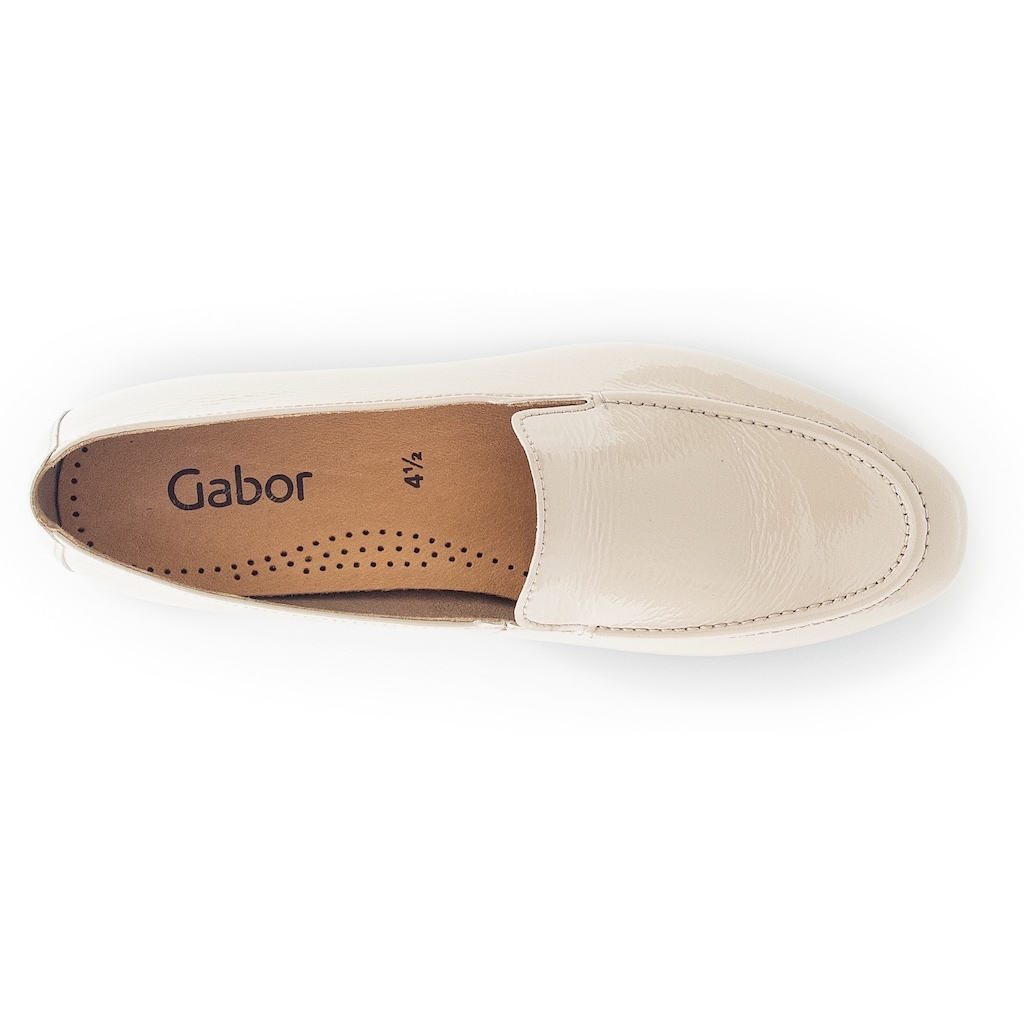 Gabor Loafer, Slipper, Schlupfschuh, Mokassin in abgerundeter Karreeform