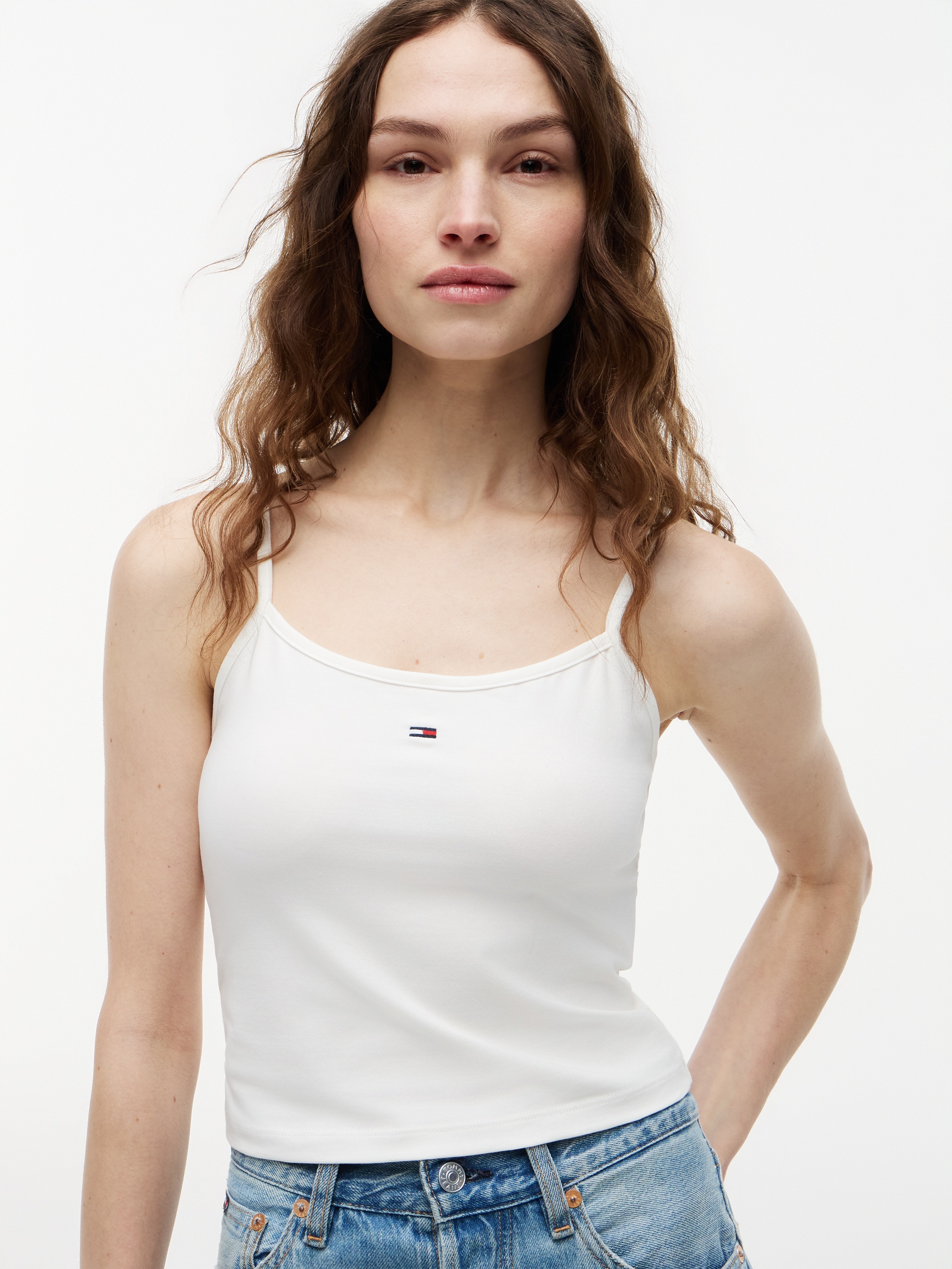 Thumbnail - Tommy Jeans Tanktop "TJW 2PACK ESSENTIAL STRAP TOP" Packung, 2er-Pack, 2 tlg. mit Logo-Flag