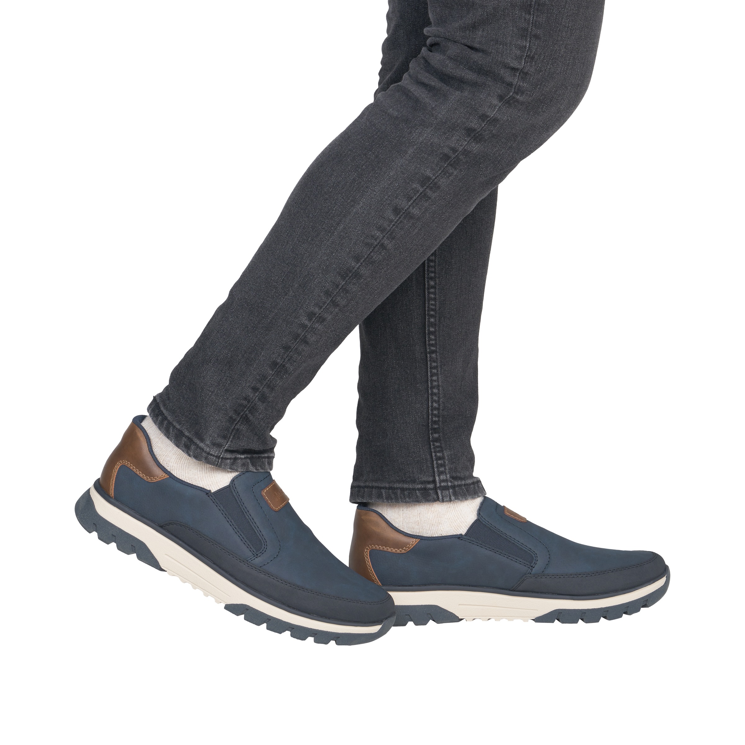 Rieker Slip-On Sneaker  Slipper, Schlupfschuh, Halbschuh mit weicher MemoSoft-Innensohle