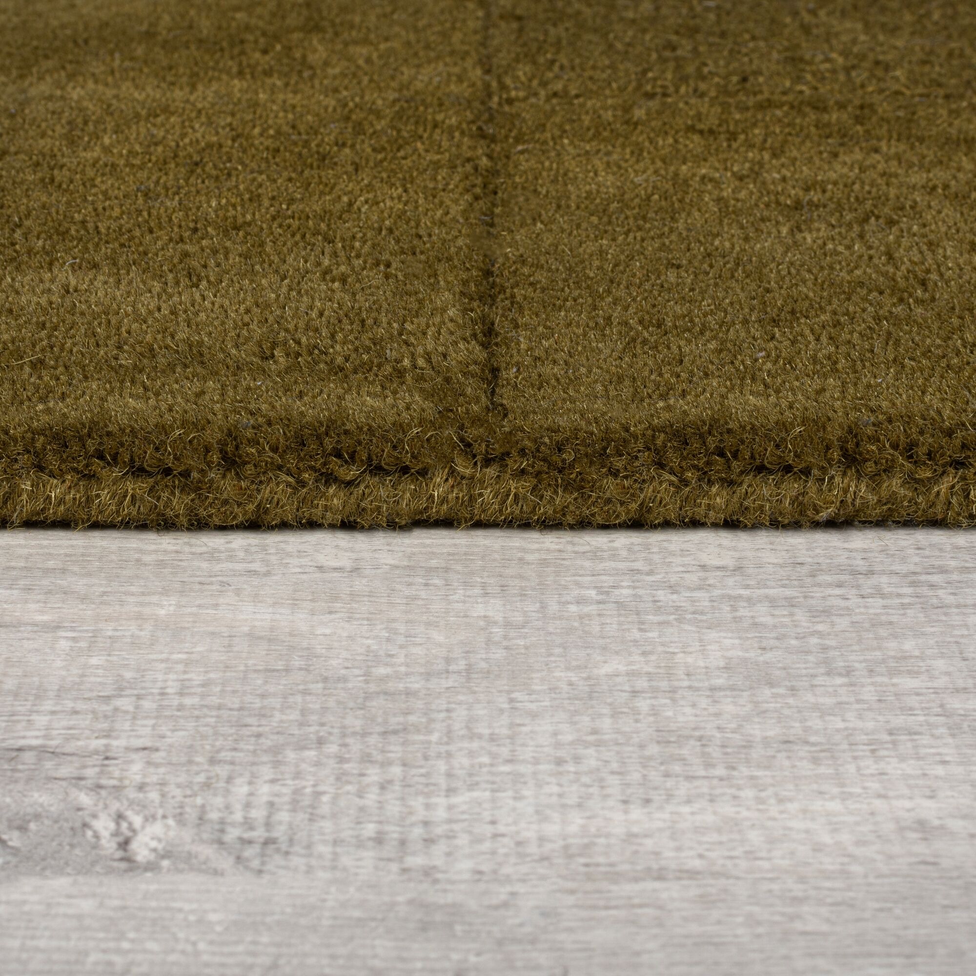 Wollteppich FLAIR RUGS "CHECKERBOARD", grün, B:60cm H:10mm L:230cm, Wolle, Teppiche, Hoch-Tief-Effekt, Wohnzimmer, Schlafzimmer 3