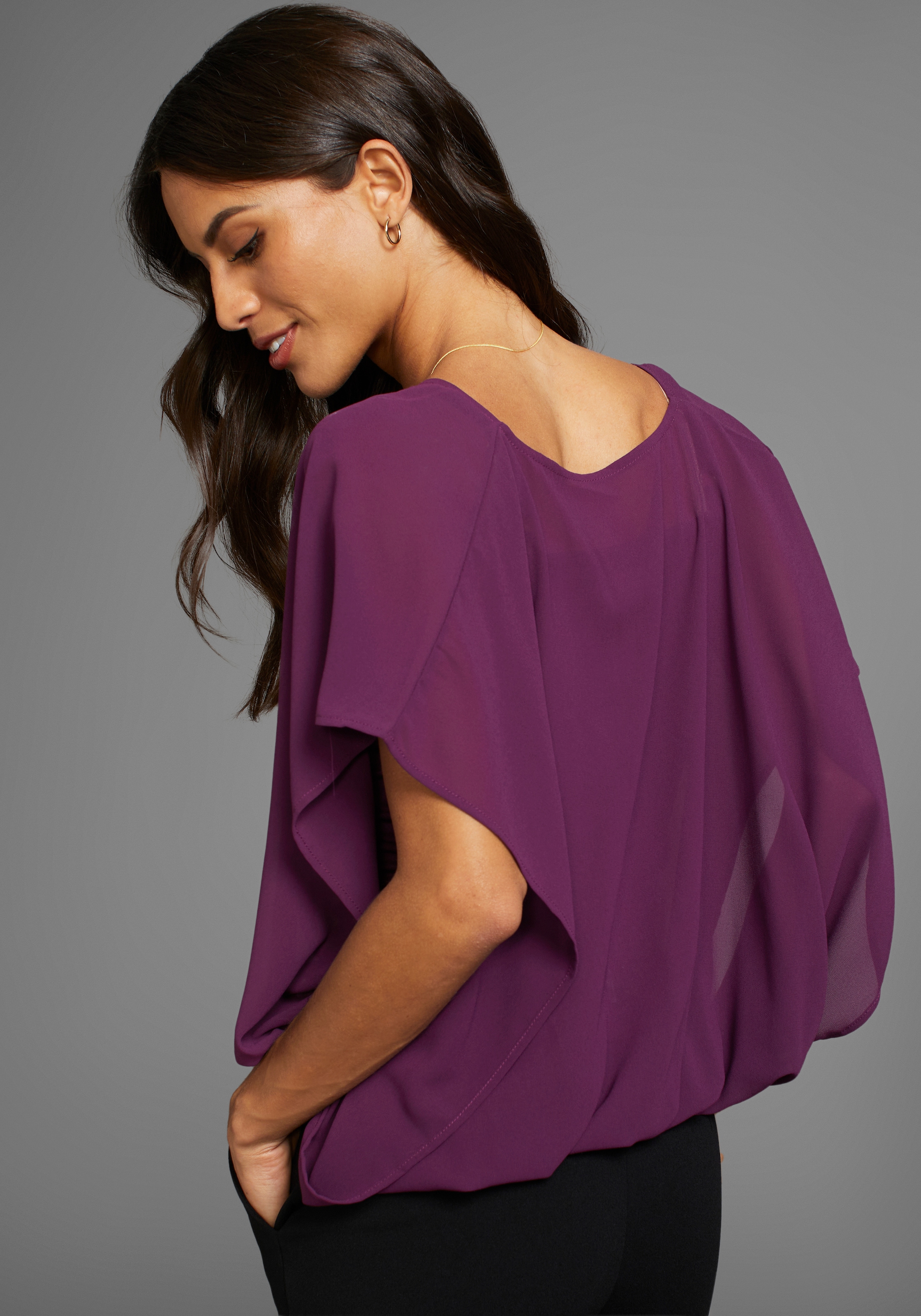 Laura Scott Blusenshirt, in zarter Flatteroptik