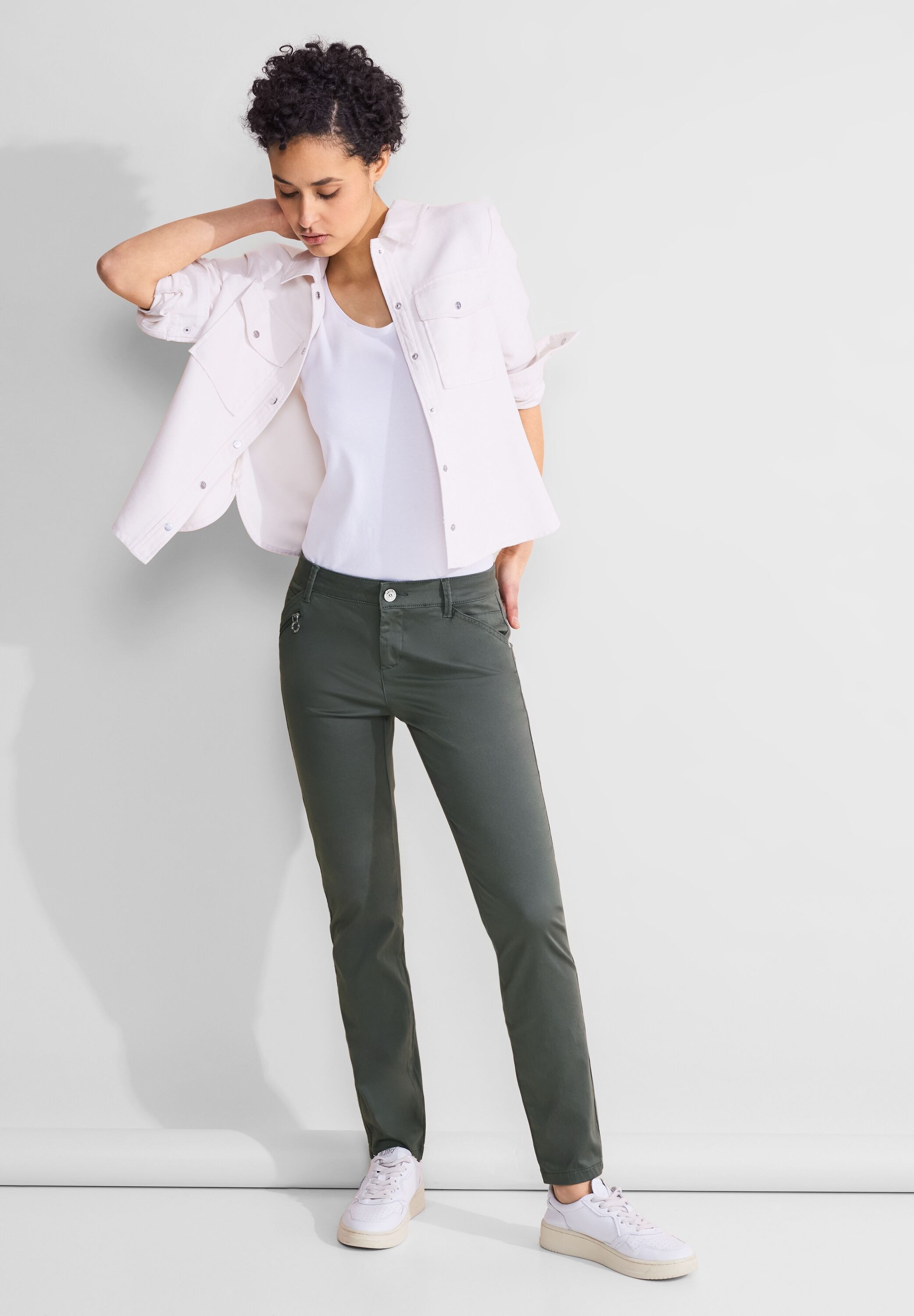 STREET ONE Röhrenhose, Middle Waist