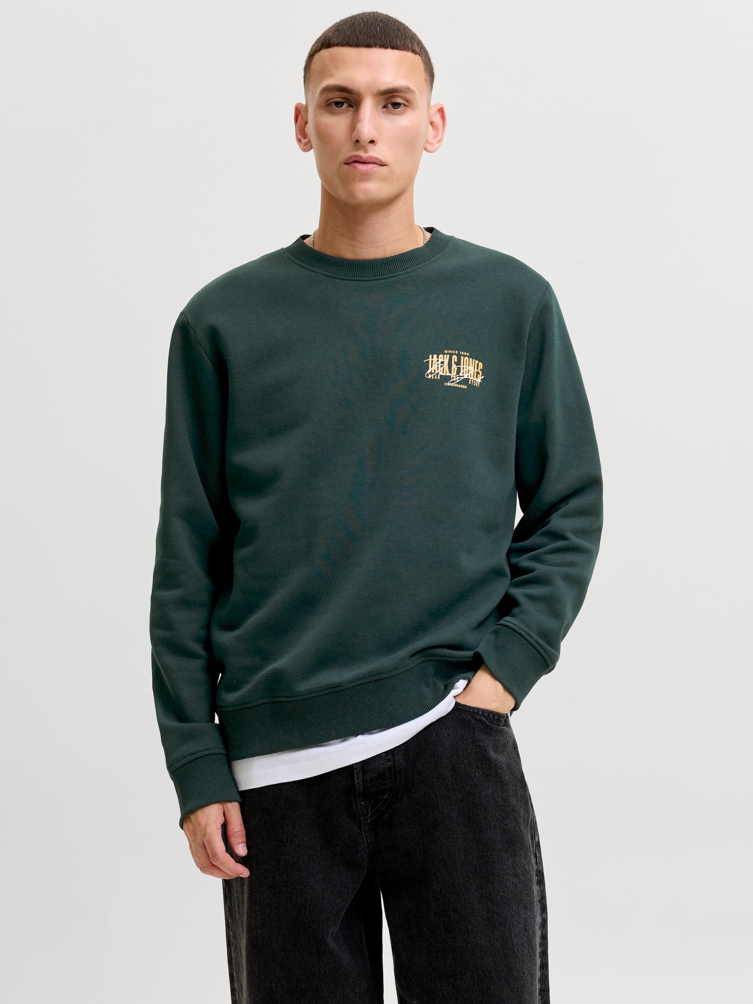 Jack & Jones "JJAERO SWEAT CREW NECK", Materialmix, regular fit