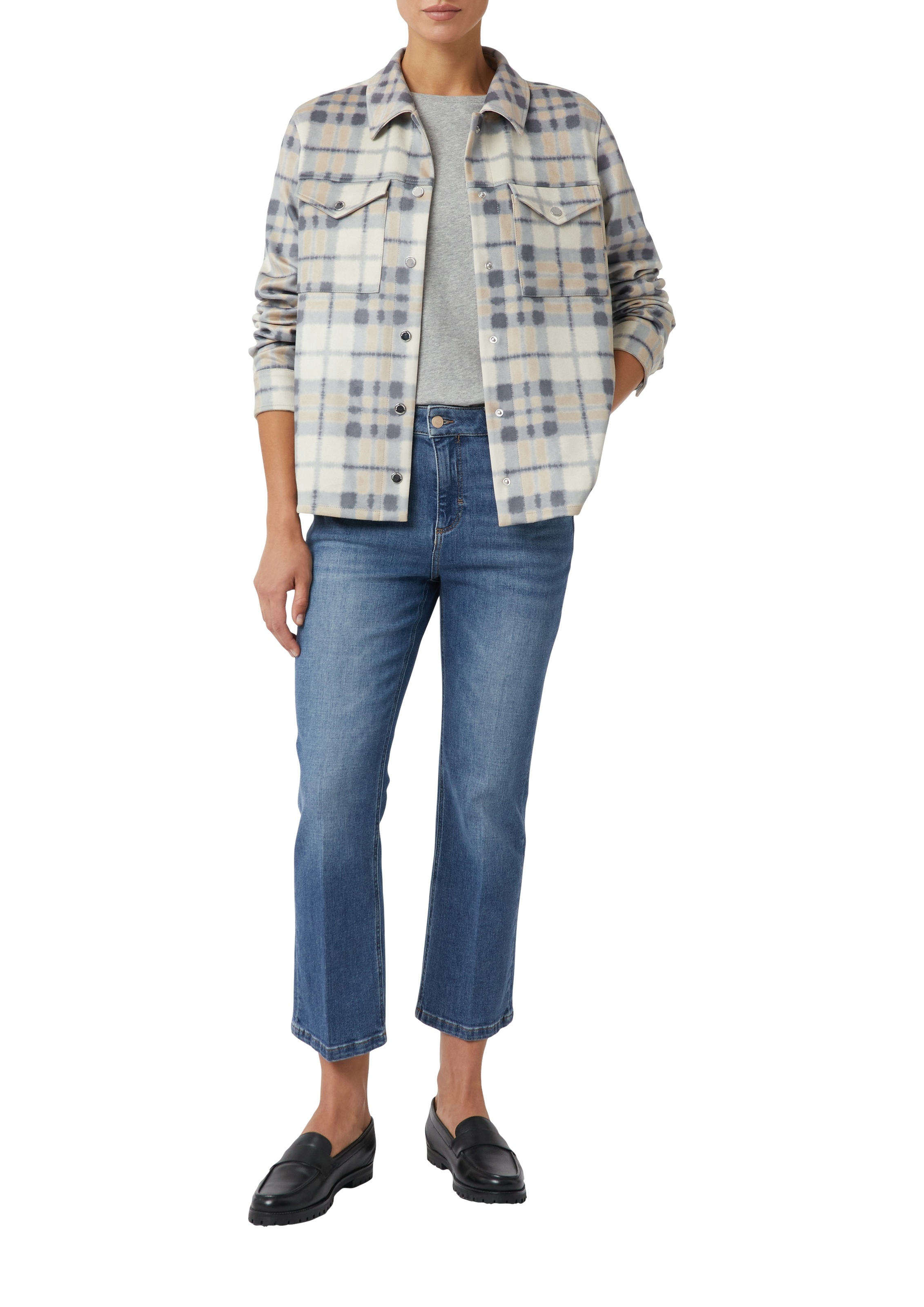 comma casual identity Ankle-Jeans, washed, 5-Pocket, casual, flared leg, Ba günstig online kaufen