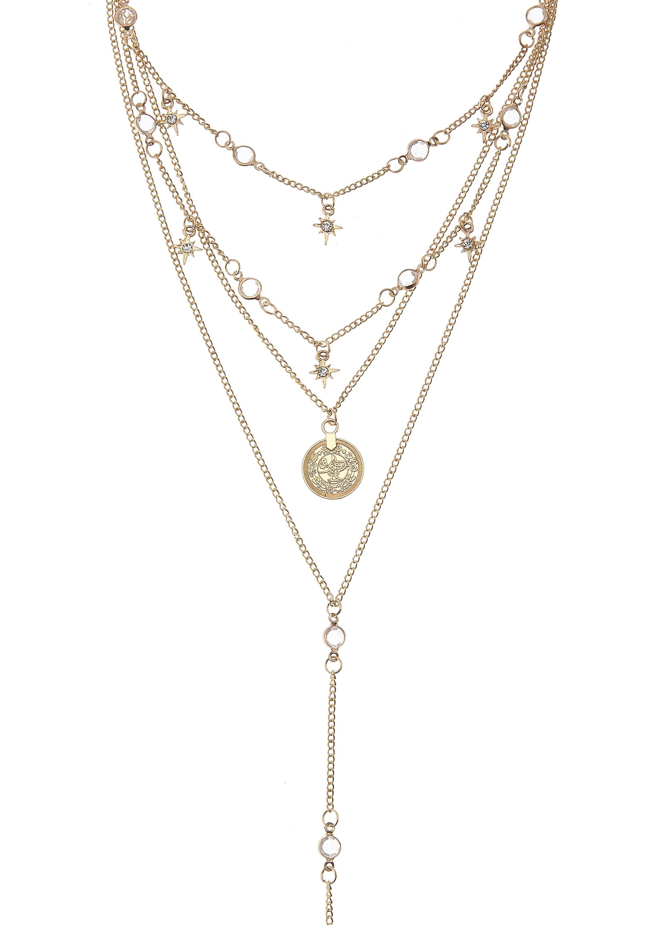 Thumbnail - LASCANA Kette mit Anhänger "Lange Layer Halskette", mehrreihiger Halsschmuck, lange Y Kette