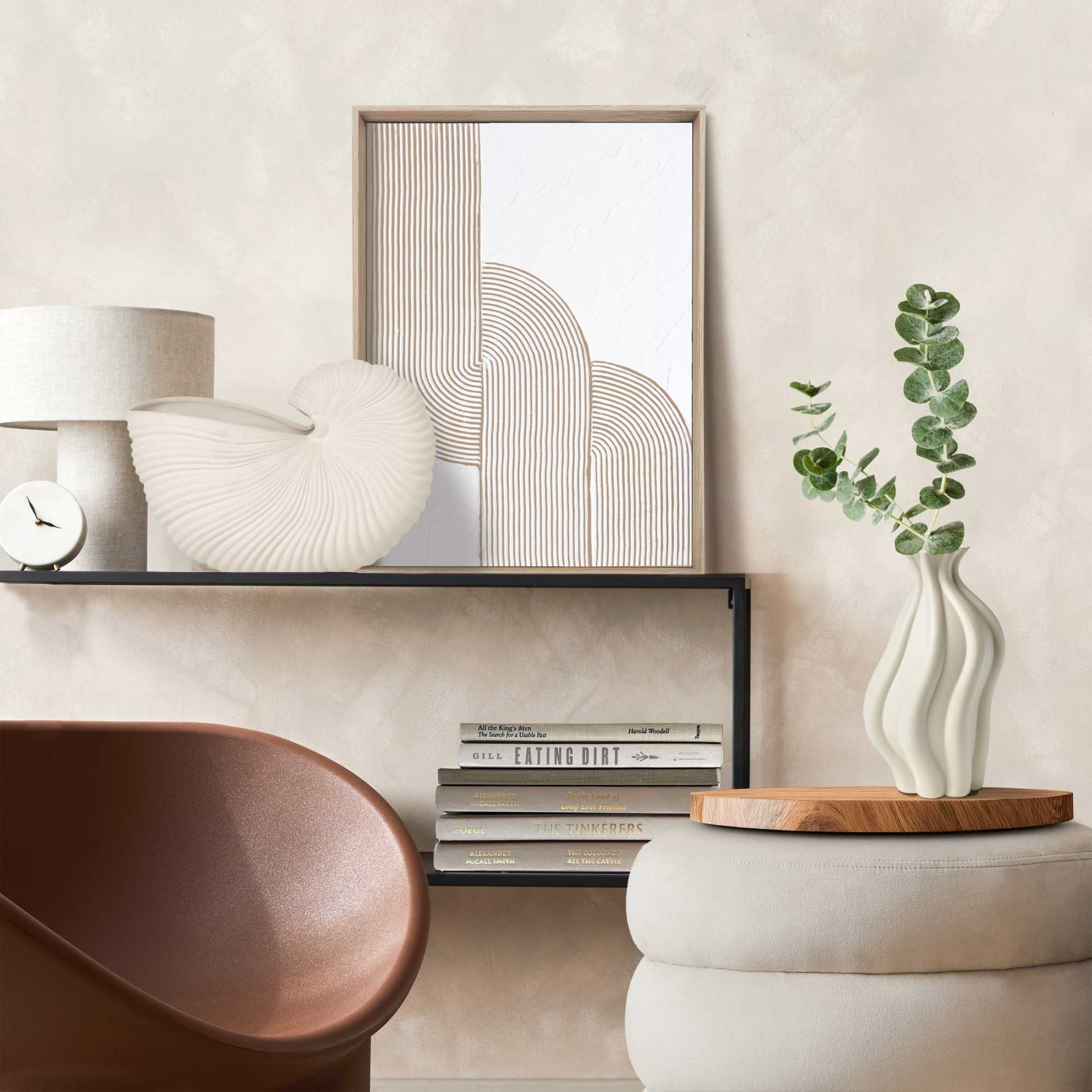 Reinders! Wandbild »Schleife«, Wohnzimmer - Beige - MDF - Abstrakt - 30x40 cm