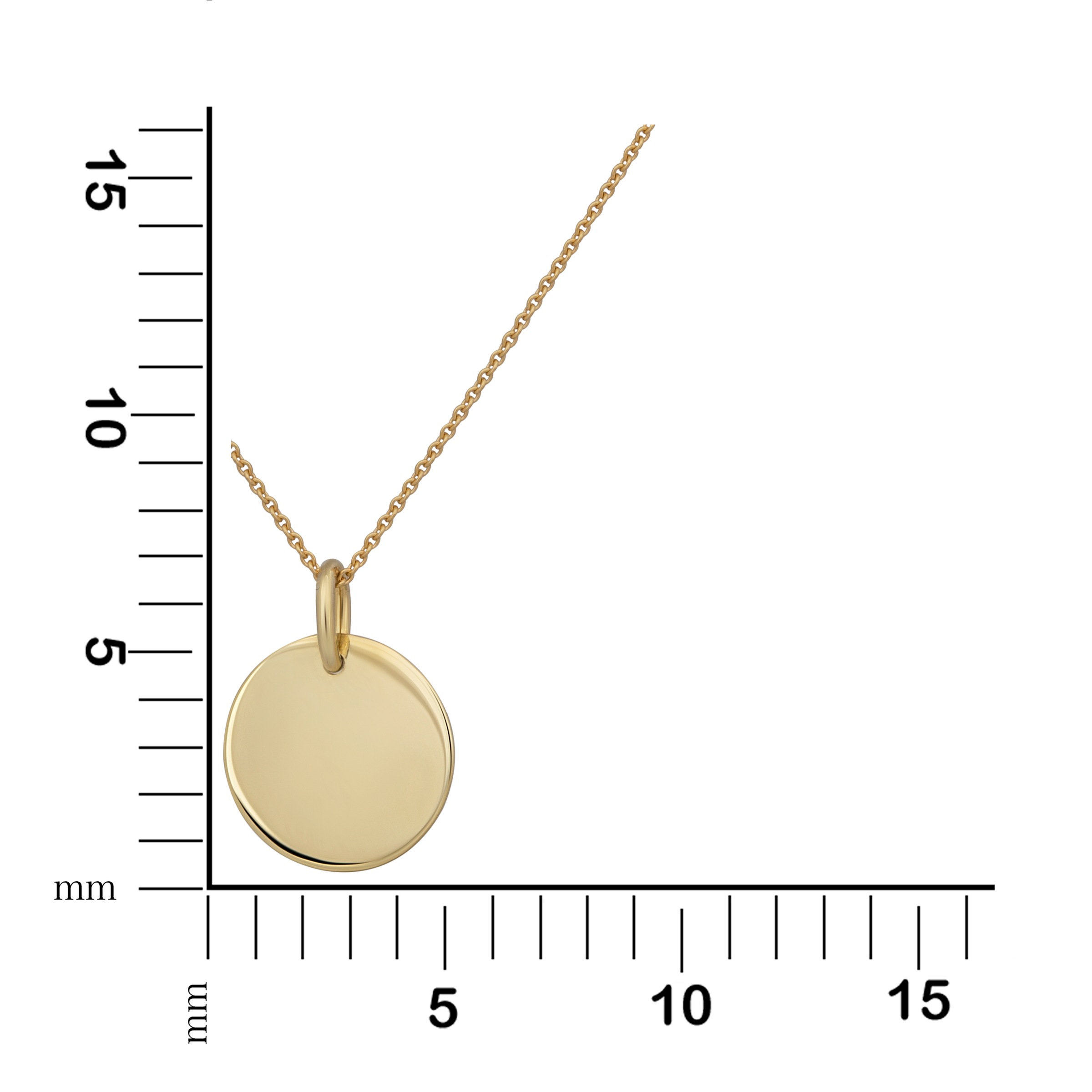 Orolino Kette mit Anhänger »Gold 375 mit rundem Anhänger 40/42cm lang«