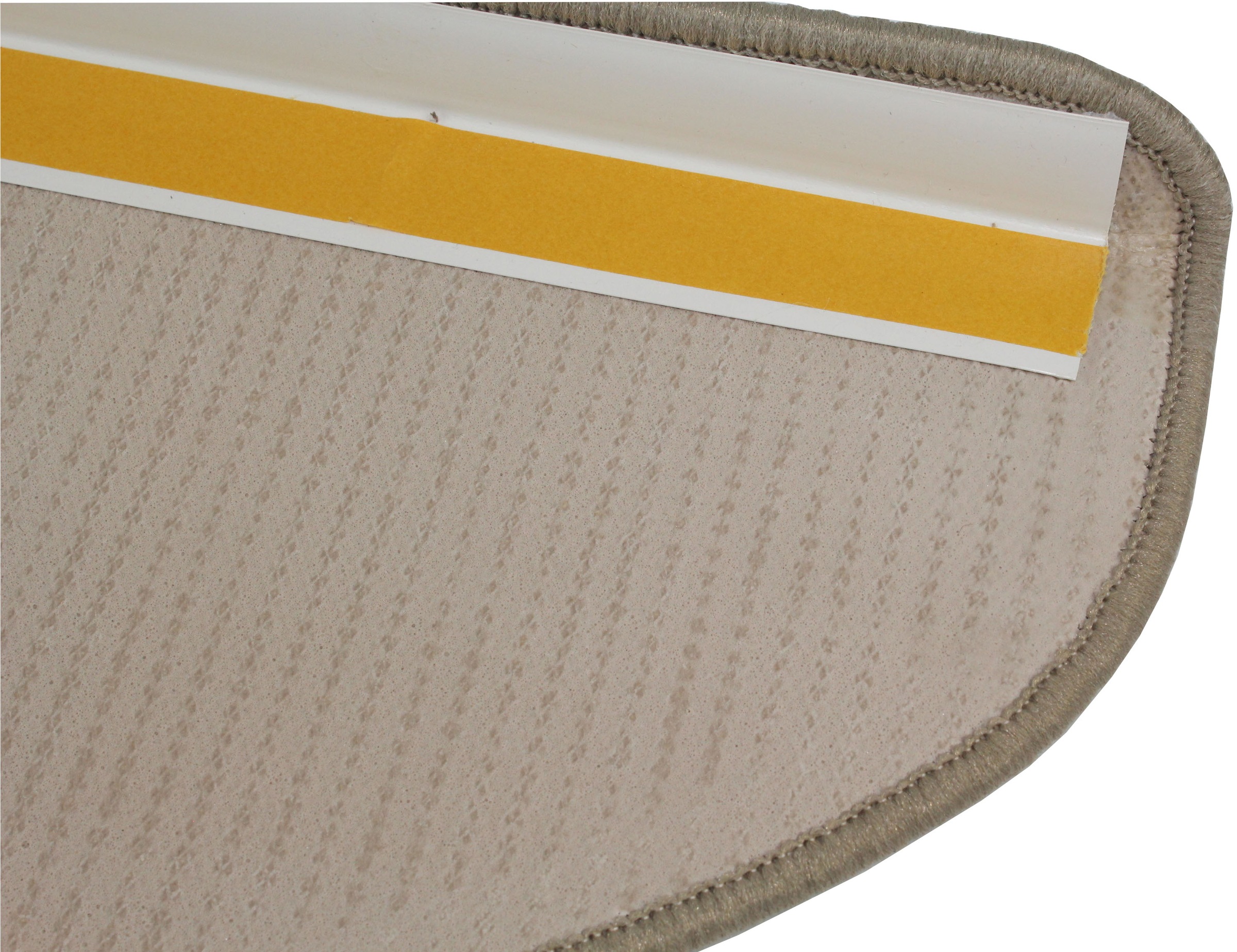 Thumbnail - Dekowe Stufenmatte "Mara S2" halbrund 5 mm Höhe 100% Sisal, große Farbauswahl, selbstklebend, auch als Set 15 Stück