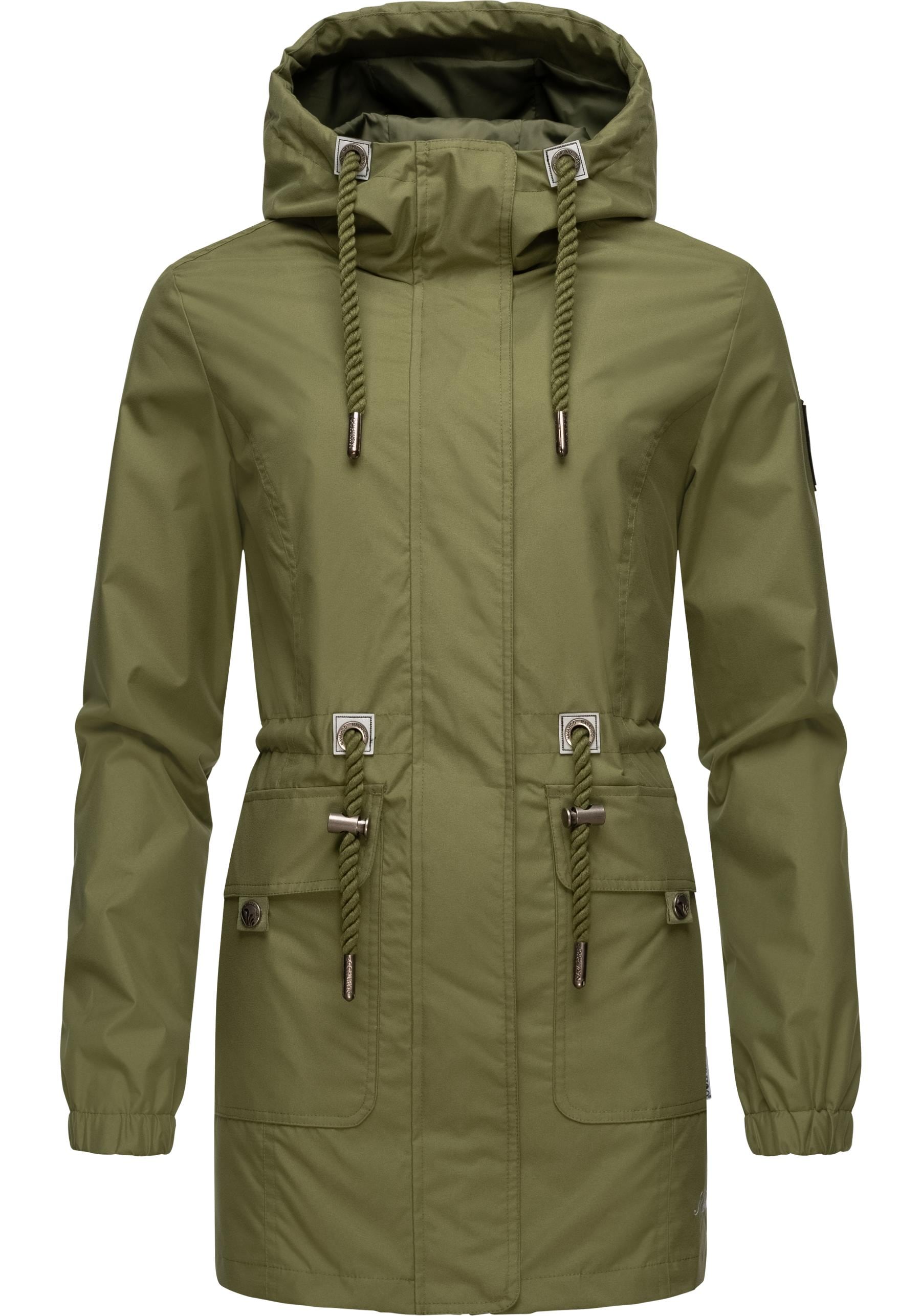 Navahoo Outdoorjacke »Neophee«, mit Kapuze, Damen Übergangs Parka aus recycelten Materialien