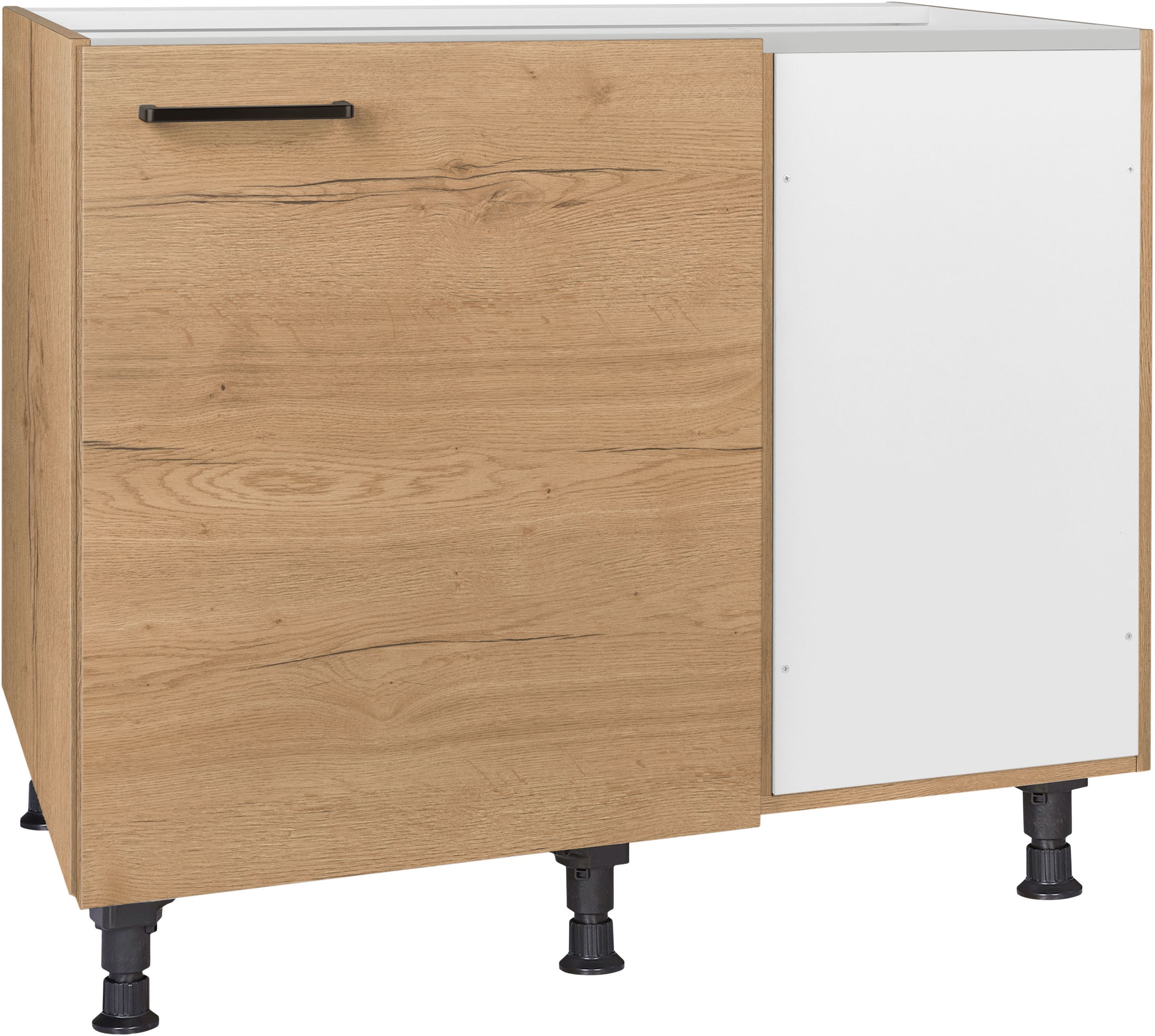 nobilia Eckunterschrank ""Struktura", vormontiert" mit höhenverstellbaren S günstig online kaufen