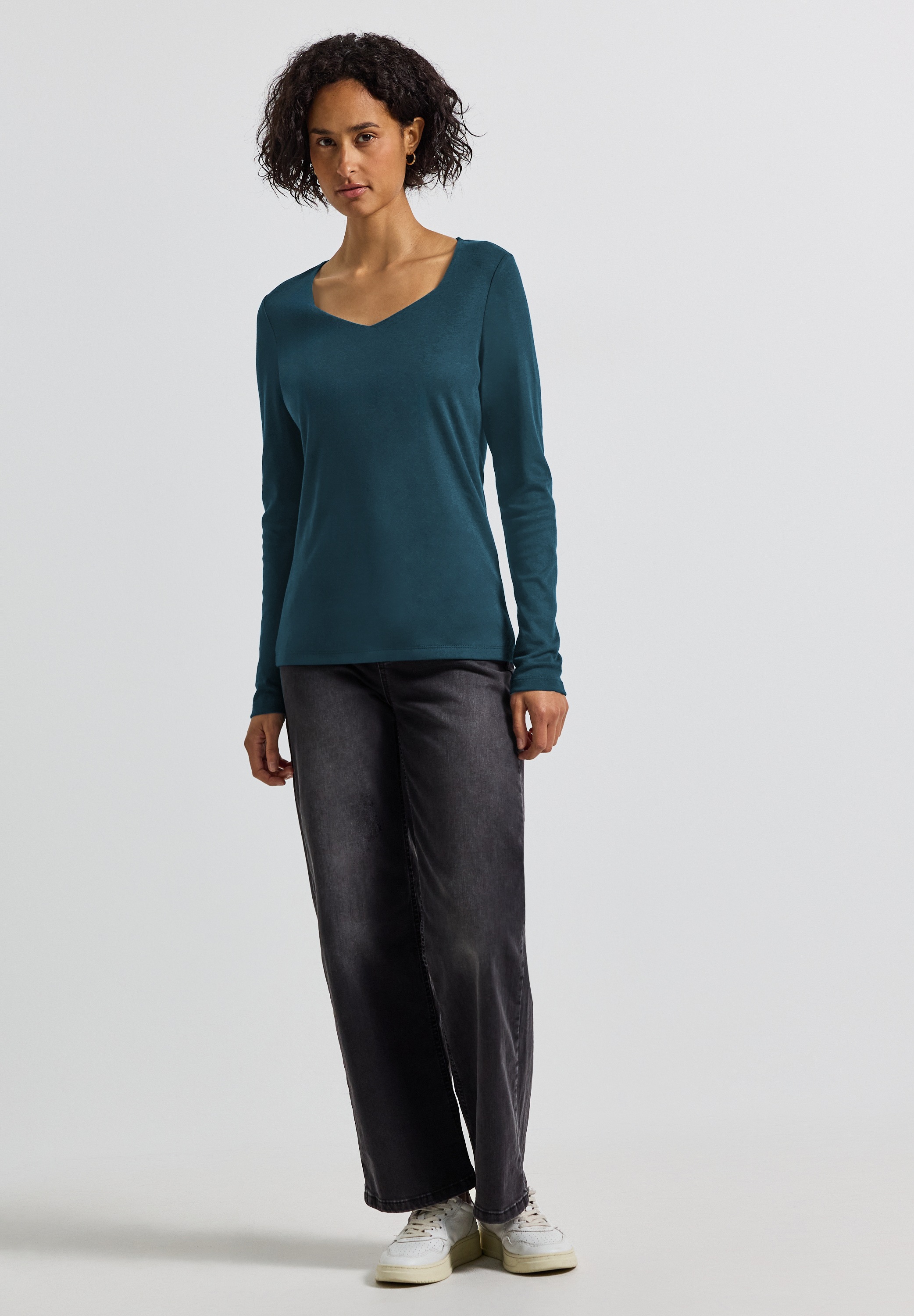 STREET ONE Langarmshirt, im soften Baumwoll-Mix