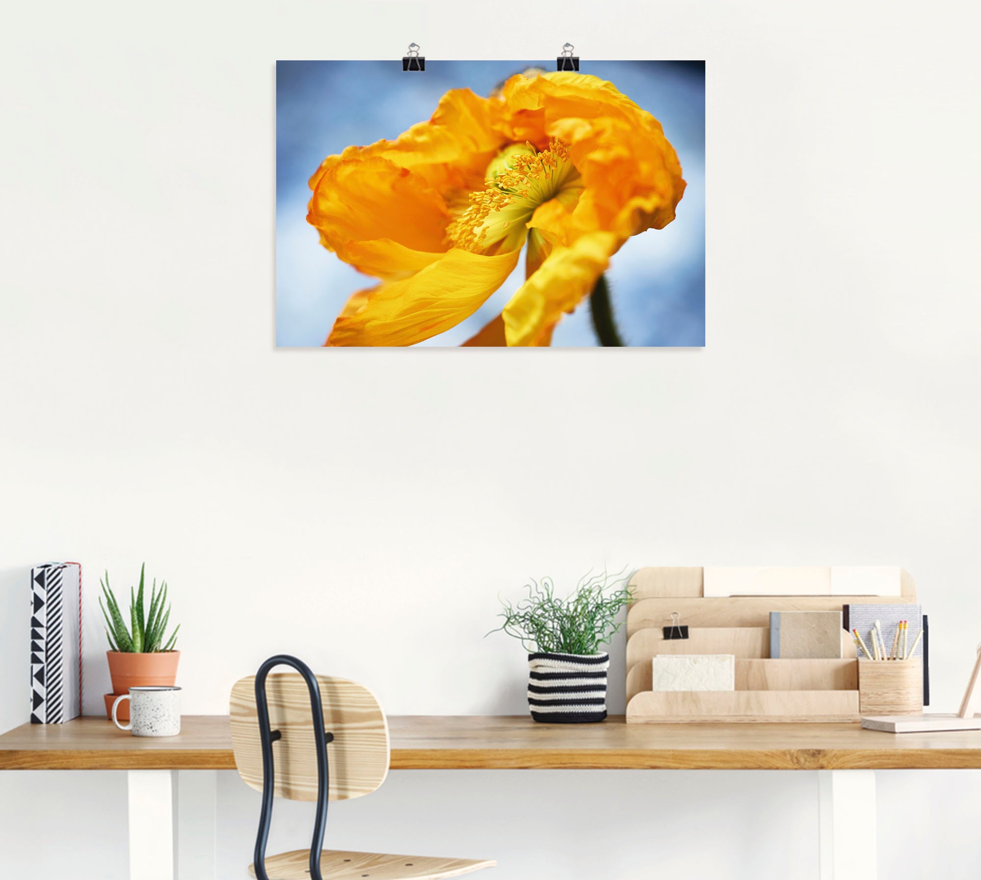 Artland Wandbild »Gelbe Mohnblüte«, Blumenbilder, (1 St.), als Alubild,  Leinwandbild, Wandaufkleber oder Poster in versch. Größen bestellen | BAUR
