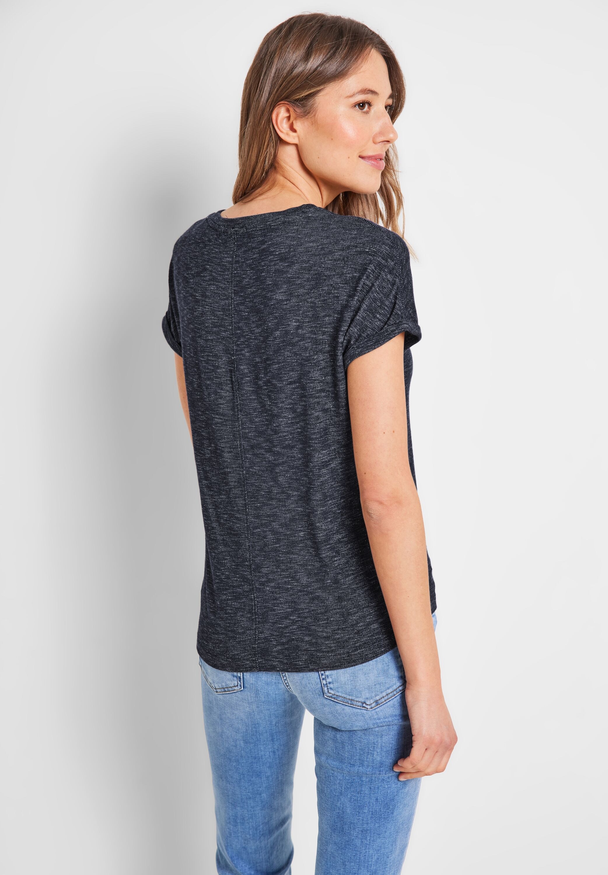 Cecil T-Shirt, mit abgerundetem V-Ausschnitt kaufen | BAUR
