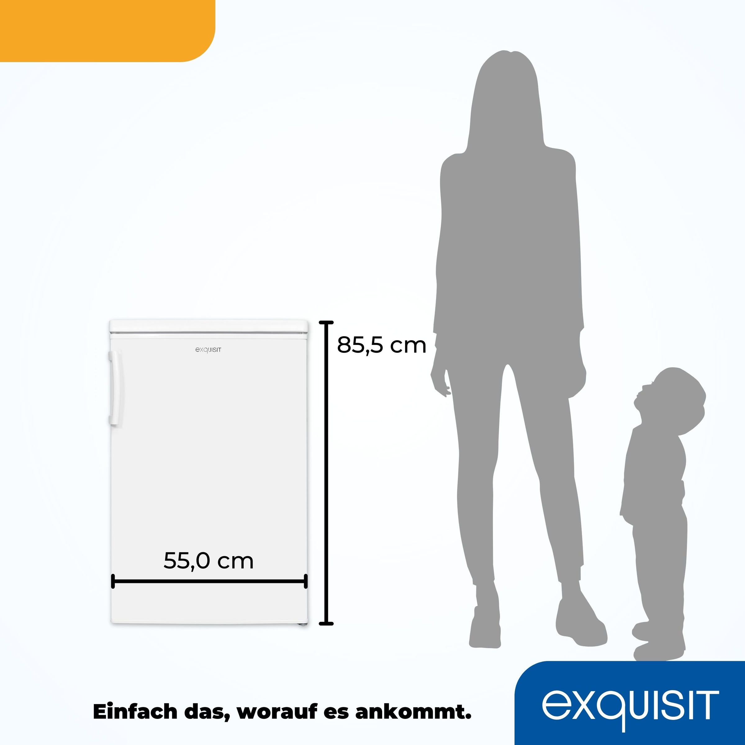 exquisit Kühlschrank »KS16-4-HE-040D weiss«, 109 Liter Nutzinhalt, stufenlose Temperaturregelung, 4 Sterne