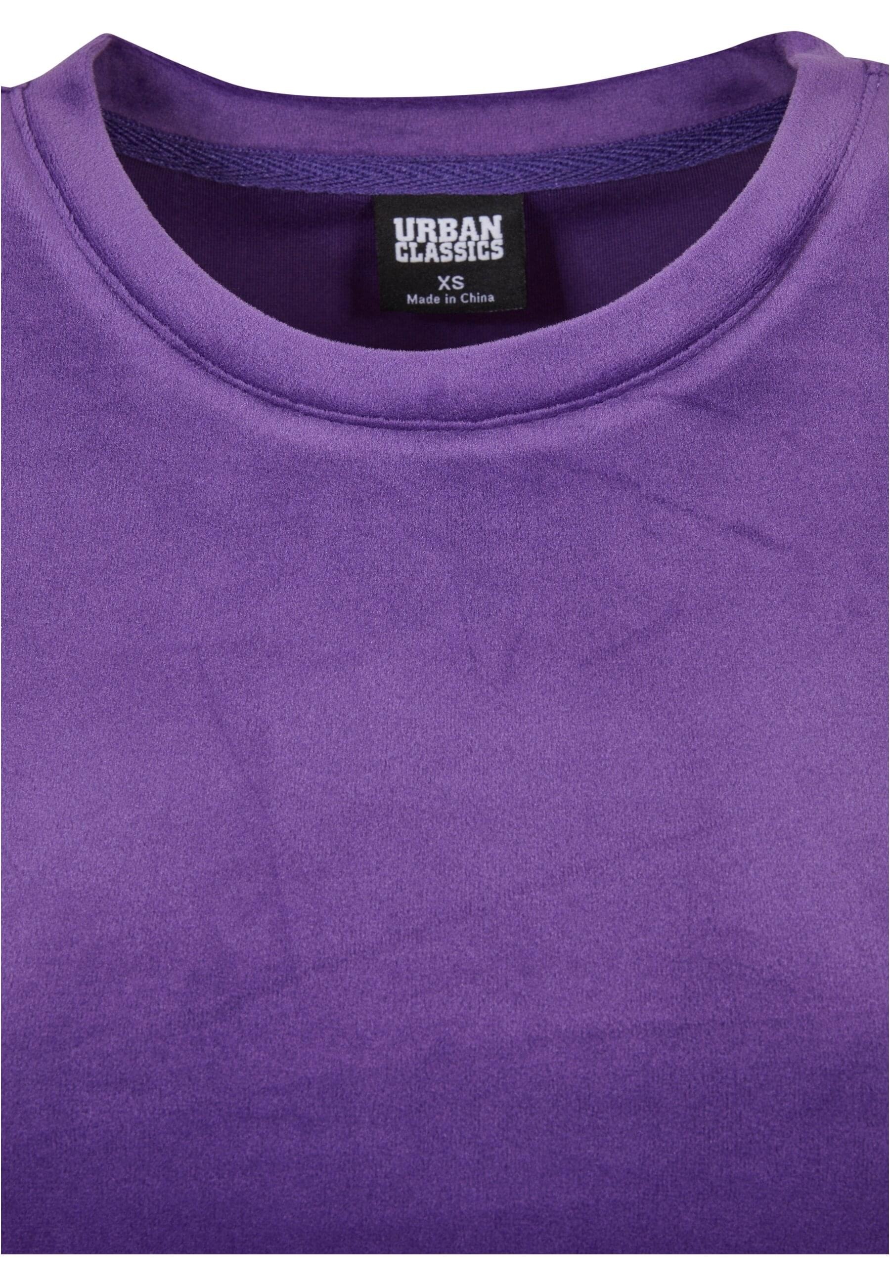 URBAN CLASSICS T-Shirt »Urban Classics Damen Ladies Short Velvet Tee«, (1 tlg.)