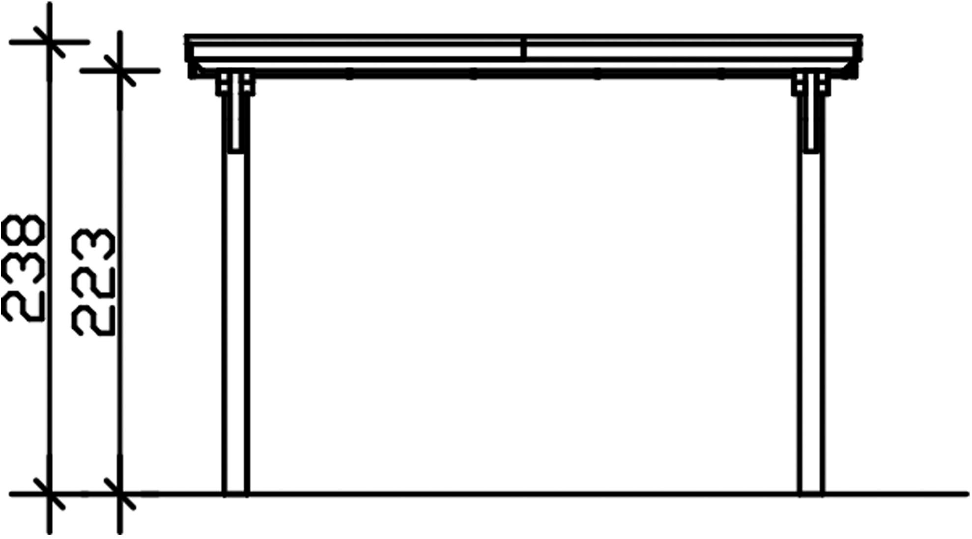 Skanholz Einzelcarport »Emsland« Massivholz 291 cm Anthrazit