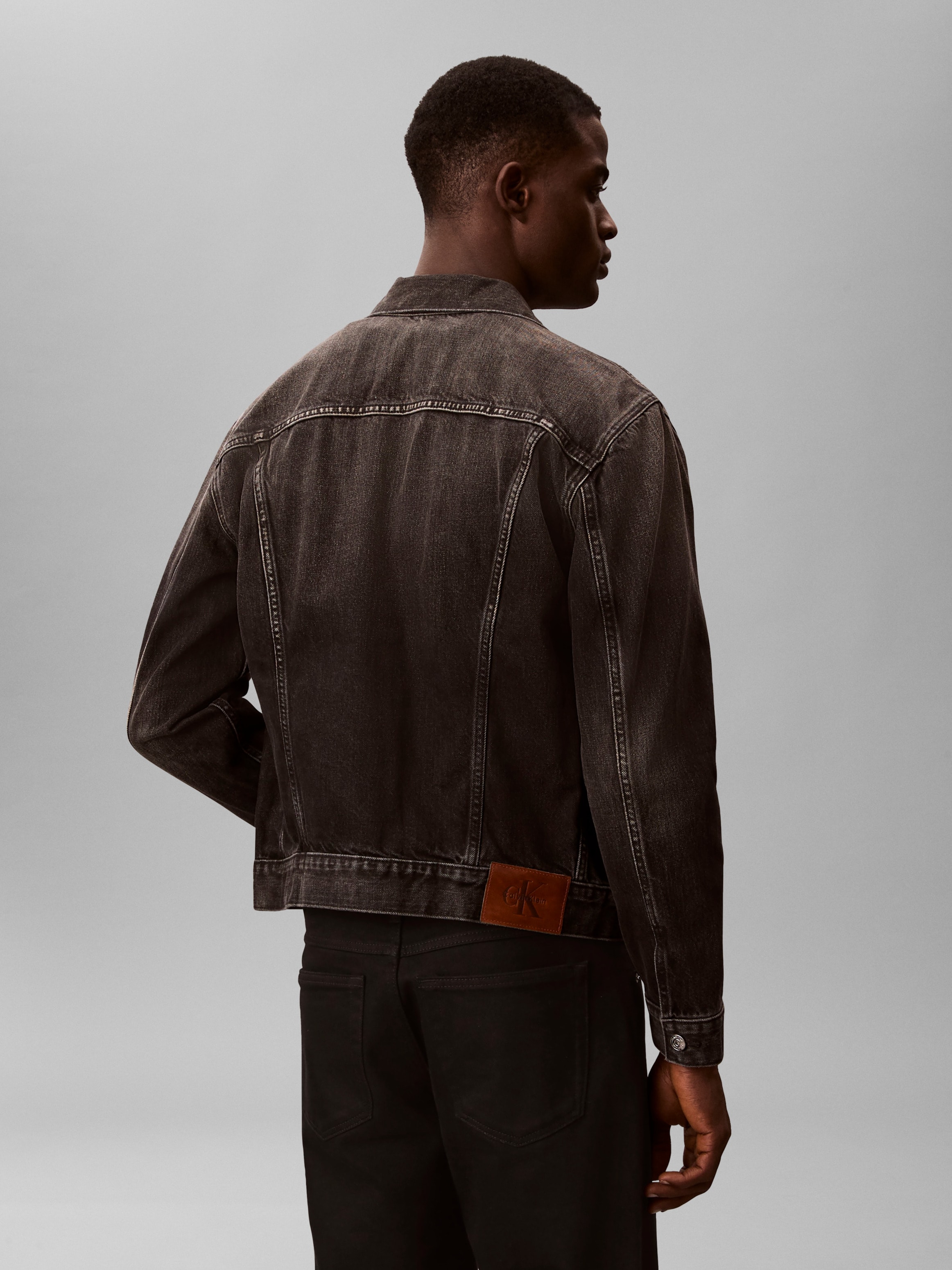 Calvin Klein Jeans Jeansjacke ohne Kapuze Regular fit mit Rundhalsausschnitt