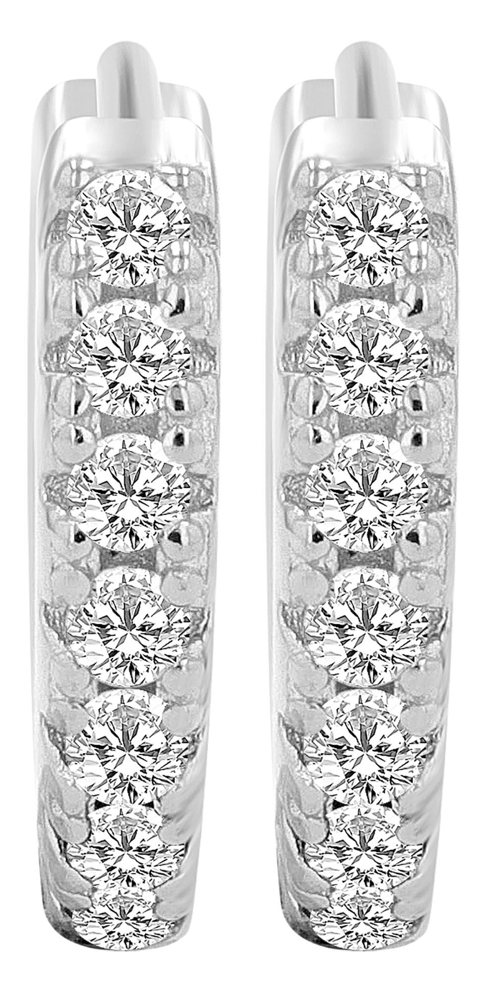 Adelia´s Klappcreolen "Damen Ohrringe – Klappcreole aus 925 Silber mit Zirk günstig online kaufen