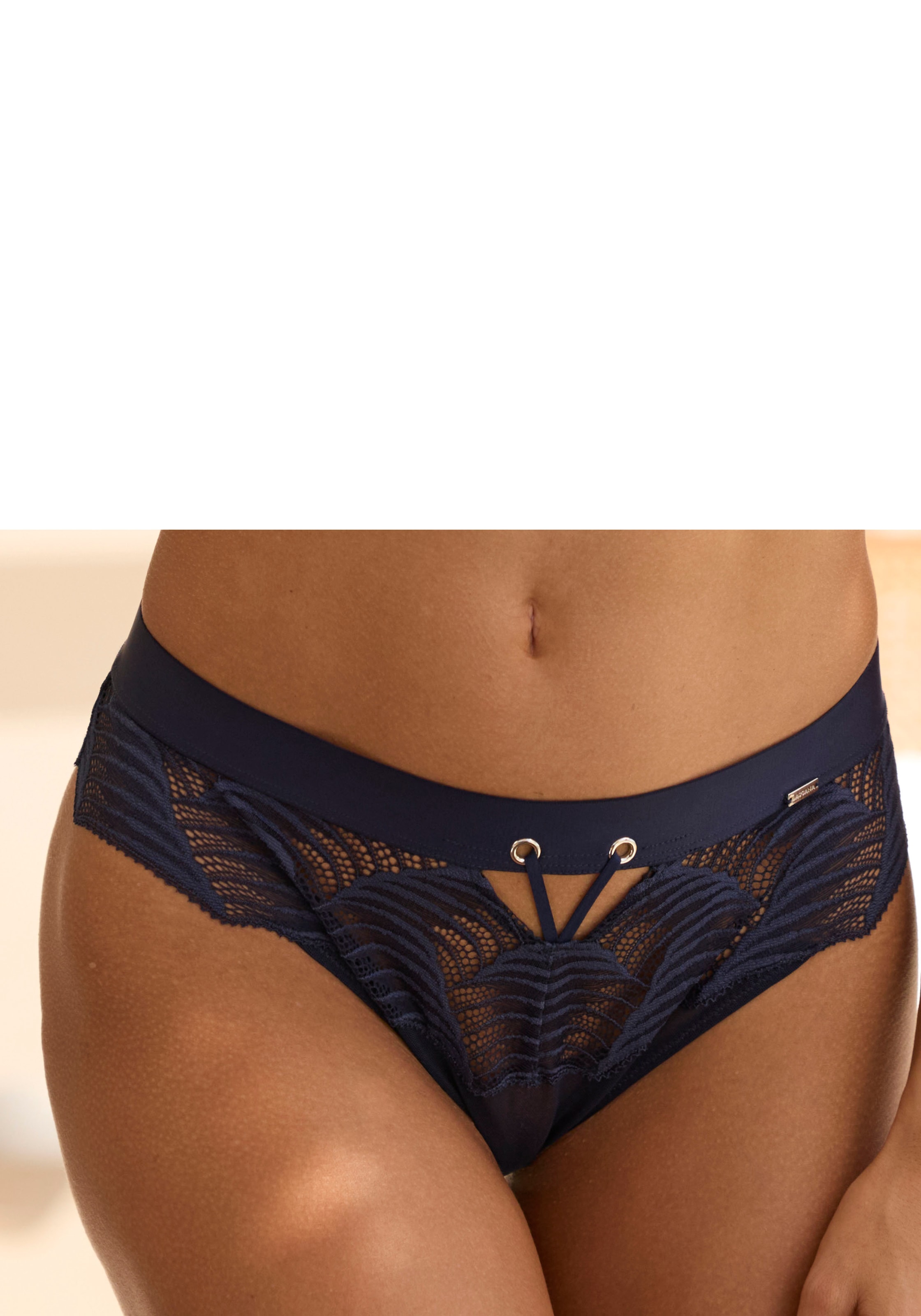 LASCANA String "Marla" aus Spitze mit modischer Bänder-Optik