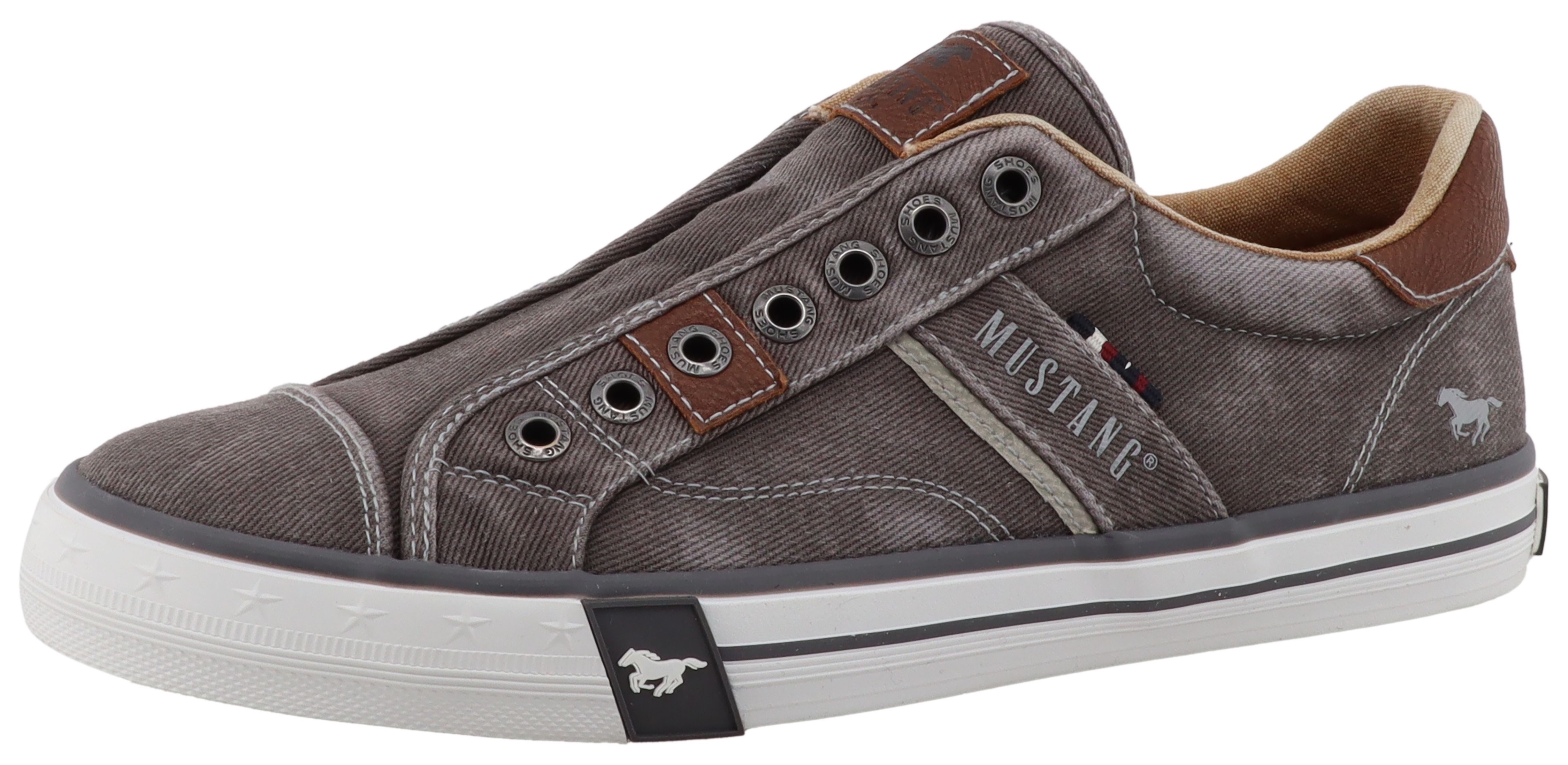Mustang Shoes "Calogero" Slipper, Freizeitschuh, Halbschuh mit Kontrastnähten