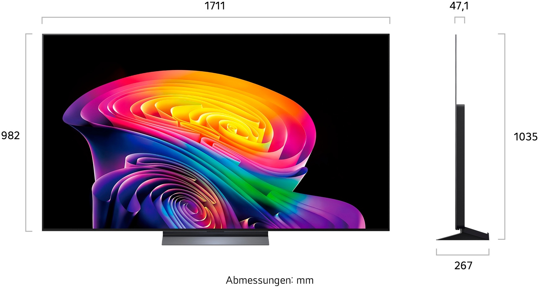 LG OLED-Fernseher »OLED77C68LA« 195 cm/77 ″ Smart-TV