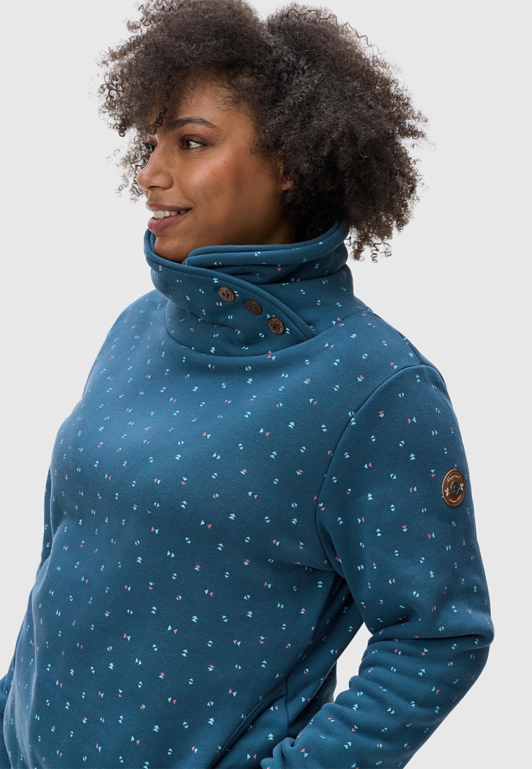 Ragwear Schalkragenpullover »Angell Plus«, Nachhaltiger Damen Sweater mit Kaminkragen
