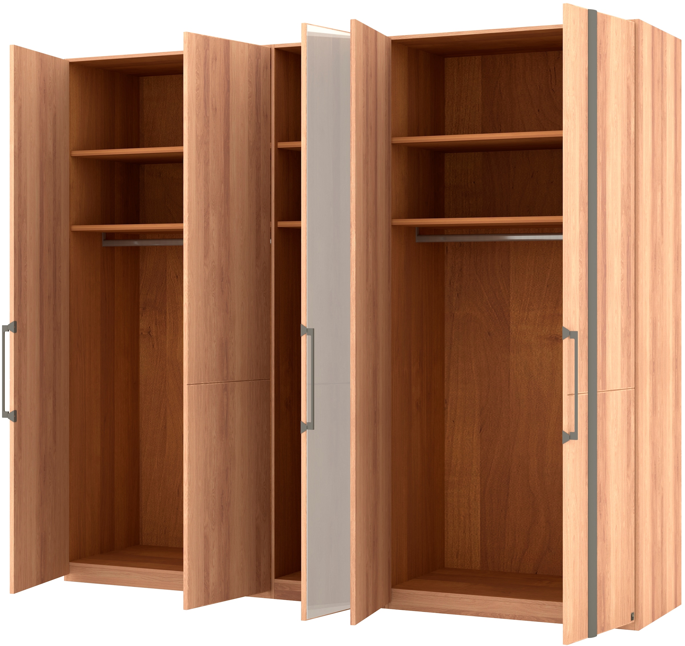 Musterring Drehtürenschrank »Sorrent, Kleiderschrank, Schrank, teilmassiv Eiche«, (mit Türdämpfern, in 5 Breiten & 2 Höhen, extra Böden, MADE IN GERMANY), Türen Eiche massiv oder als Parsol-Bronze-Spiegel, verschiedene Maße