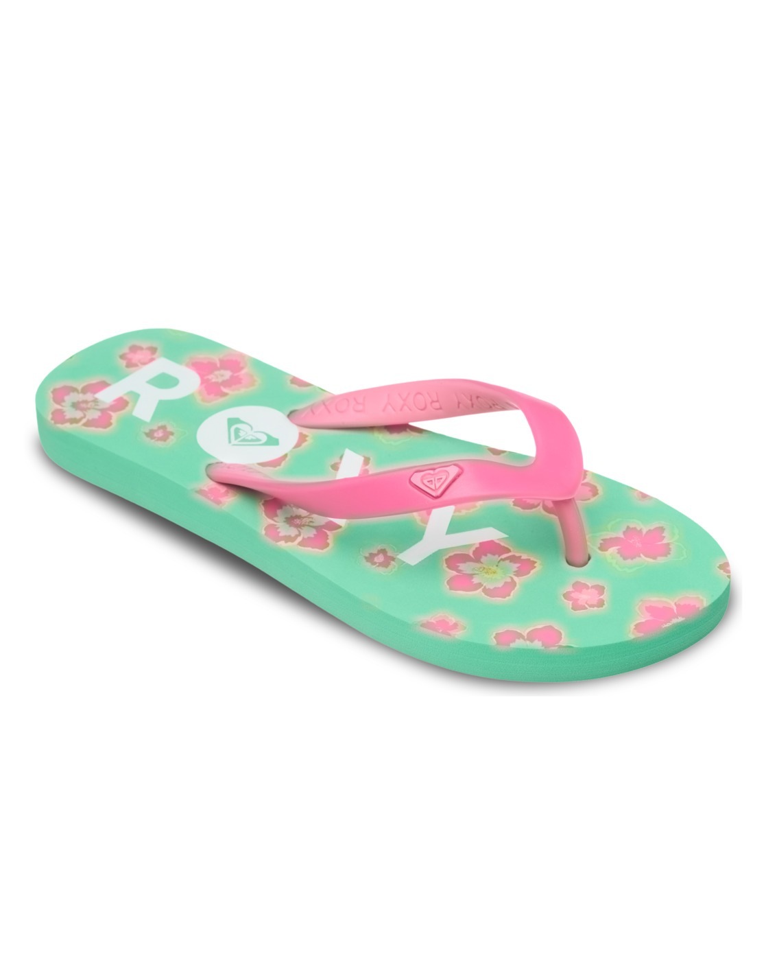 Sandale ROXY "Rg Tahiti", Jungen, Gr. 37, lt grün, magenta, Obermaterial:Obermaterial: 100% synthetisches Tr, Futter: N/A, Laufsohle: 100% Eva;, Schuhe Sandale