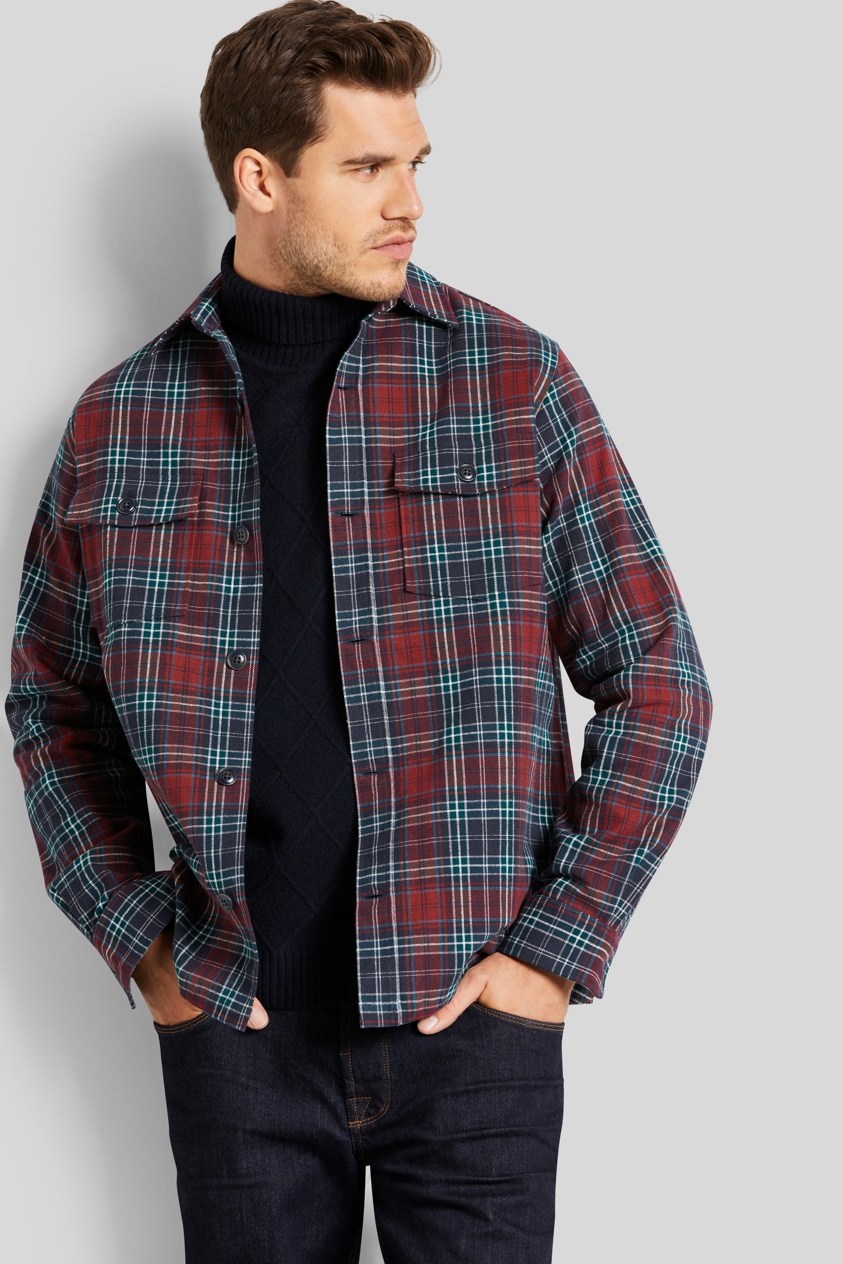 bugatti "Overshirt" mit Karomuster