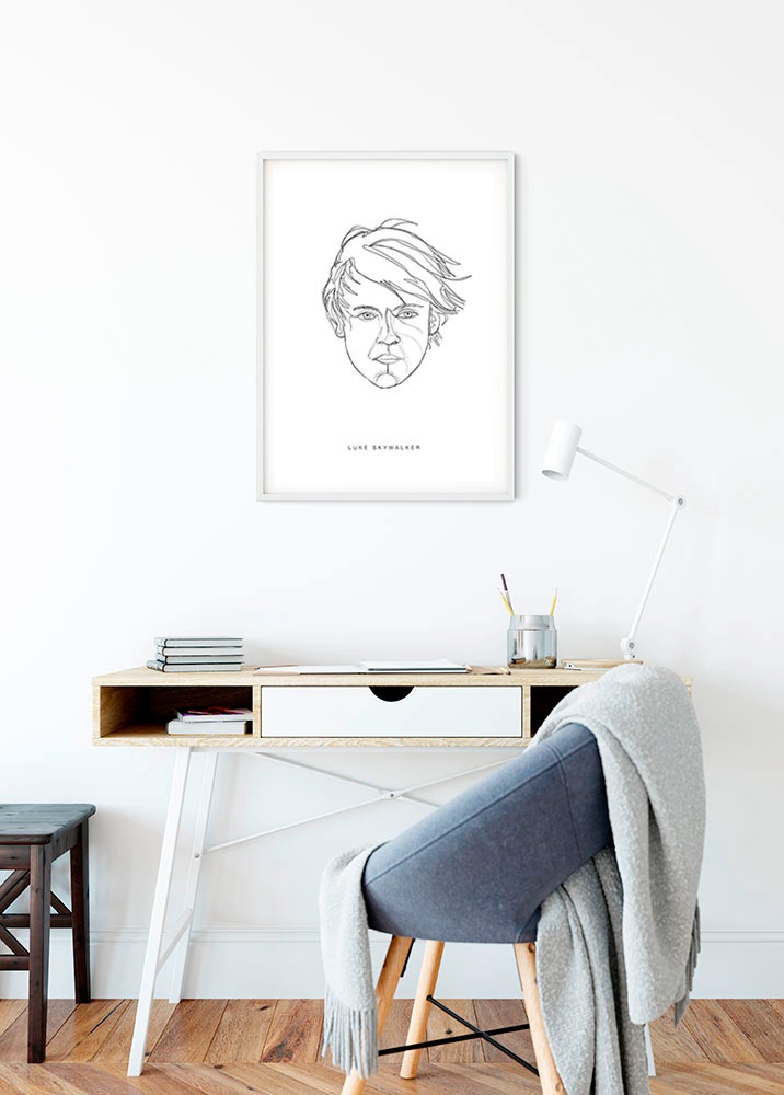 Komar Bild »Star Wars Classic Force Faces Luke«, Star Wars, (1 St.), Wandbild zur Dekoration im Kinderzimmer - ohne Rahmen