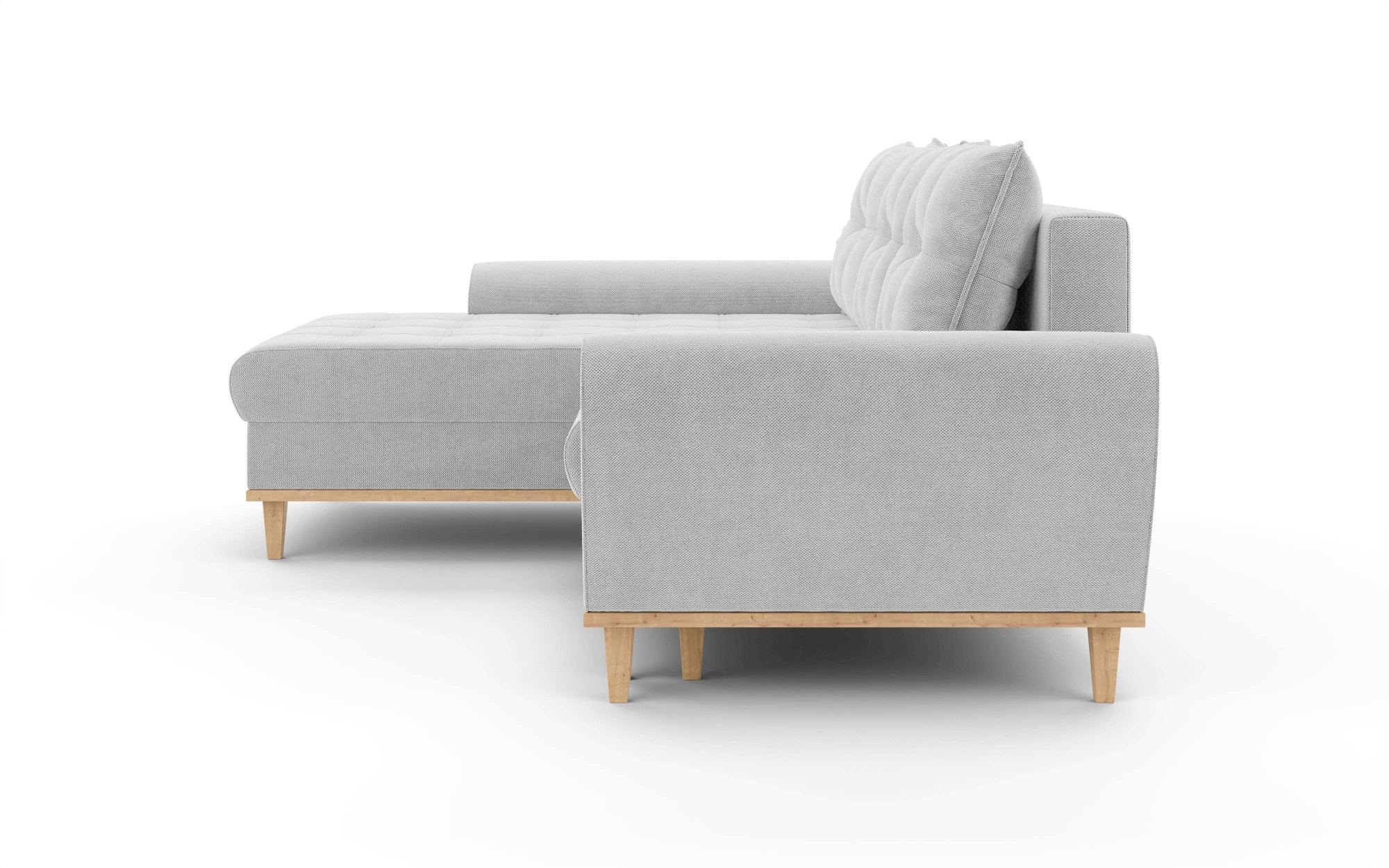 Home affaire Ecksofa »Ahrdorf mit Bettfunktion und Bettkasten, Maße: B/H/T 268/86/175 cm«, L-Form mit 3 Rückenkissen und moderne gerundete Armlehnen