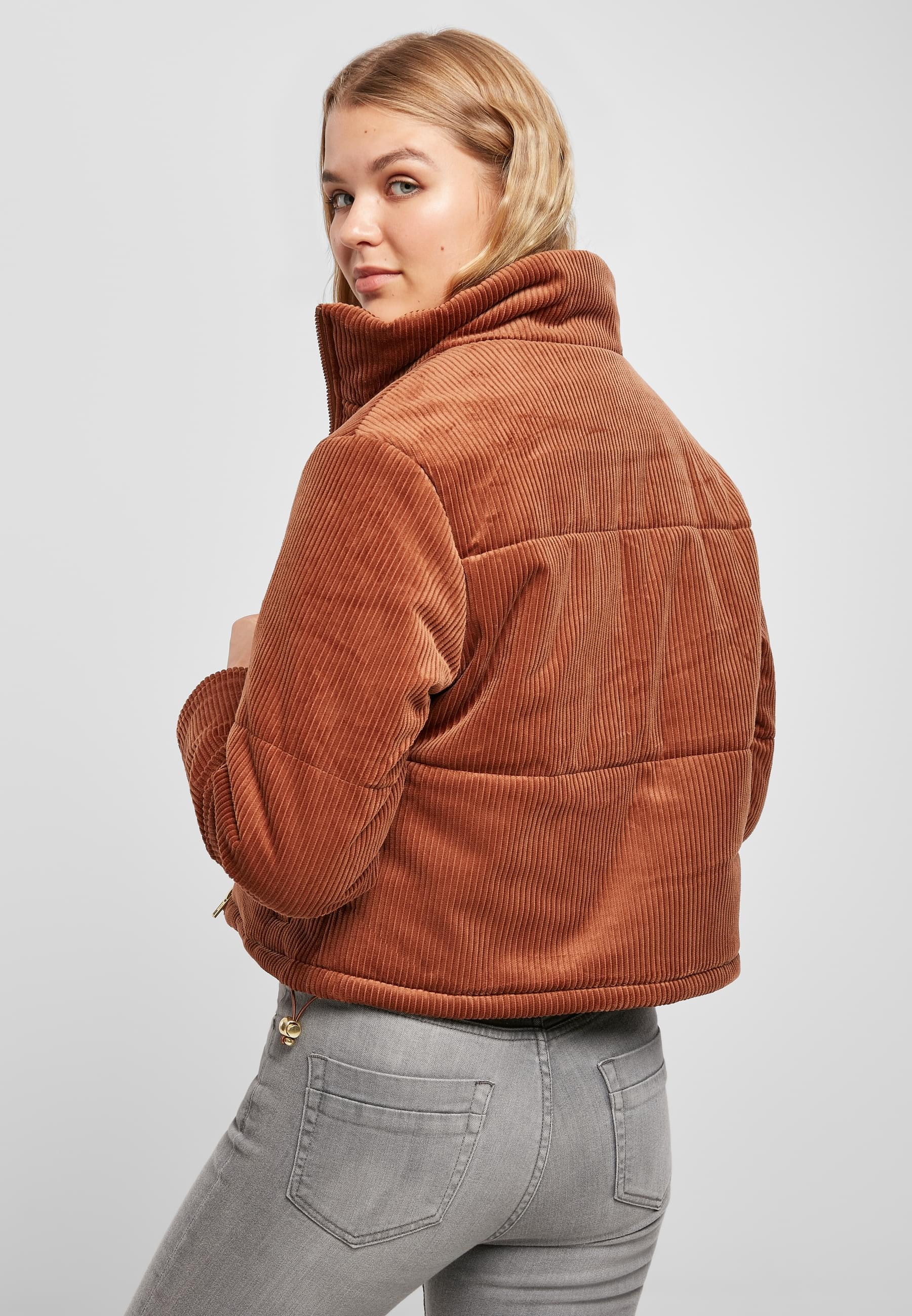 URBAN CLASSICS Winterjacke »Urban Classics Damen Ladies Corduroy Puffer Jacket«, (1 St.), ohne Kapuze