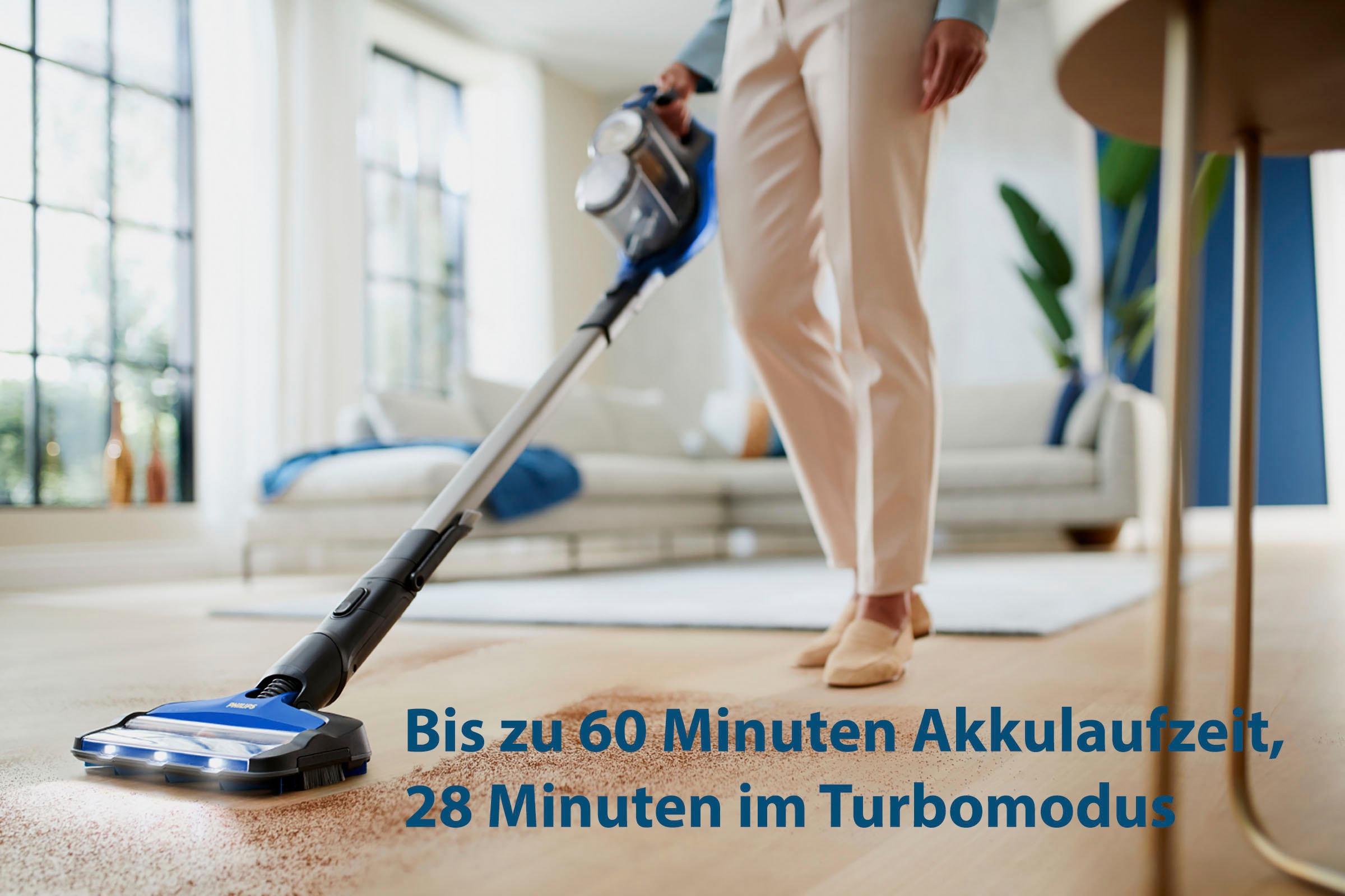 Philips Akku-Stielstaubsauger »XC8045/01 SpeedPro Max«, mit 60 Minuten  Laufzeit und 360°-Saugdüse | BAUR