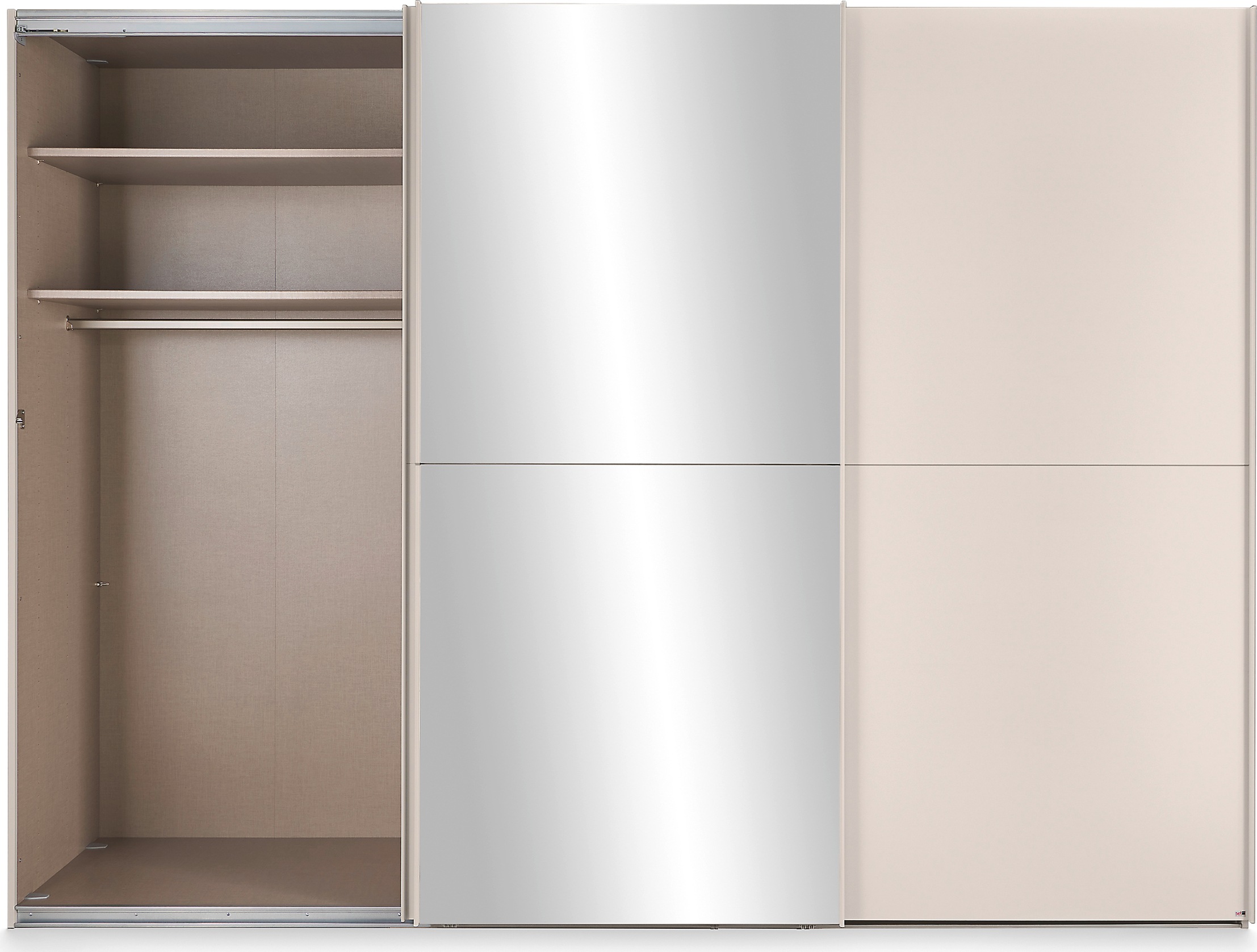 set one by Musterring Schwebetürenschrank »Henderson«, mit Spiegel, inkl. Fachböden und Kleiderstangen
