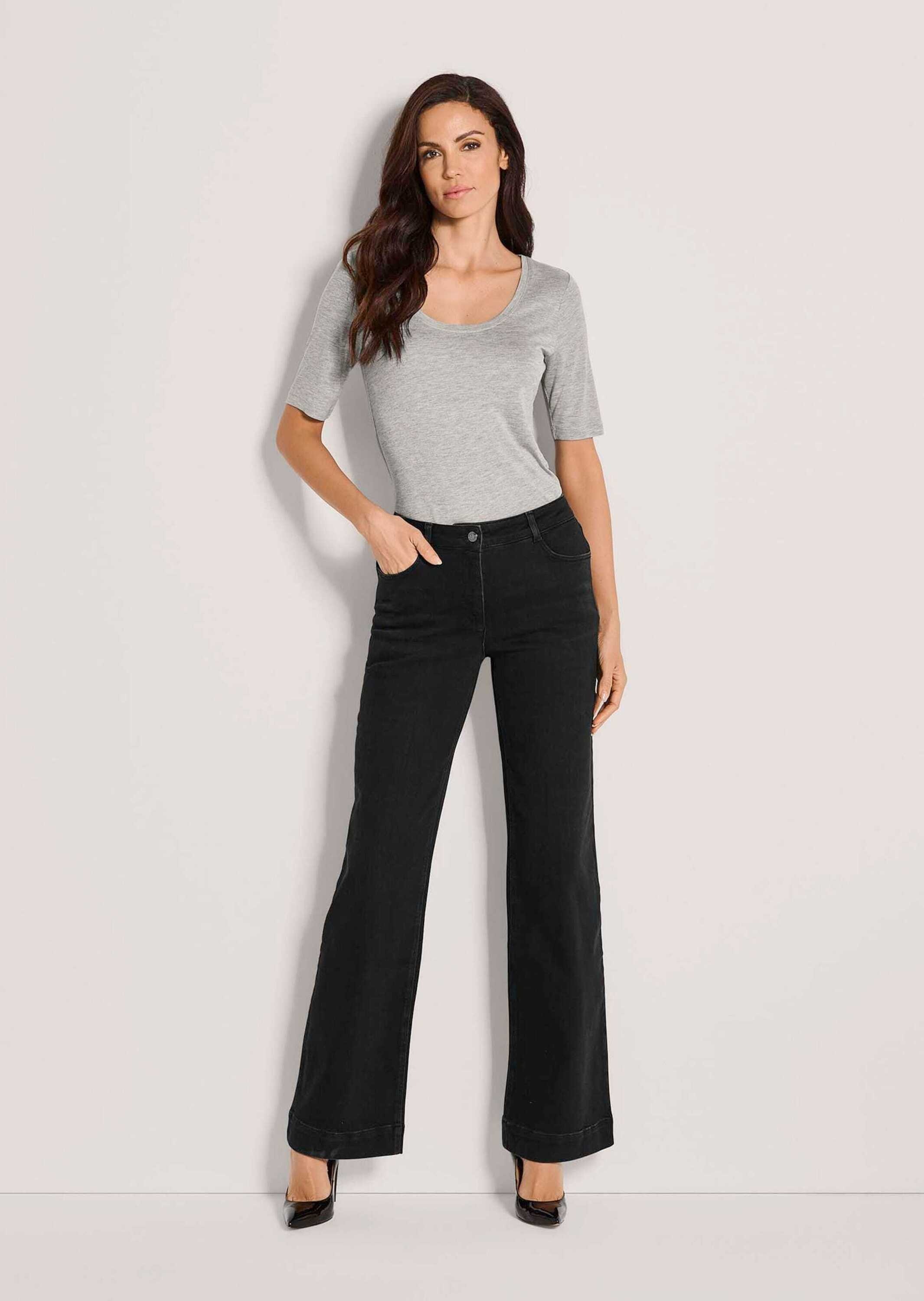 MADELEINE Regular-fit-Jeans »Hose Wide-Leg-Jeans aus Powerstretch«
