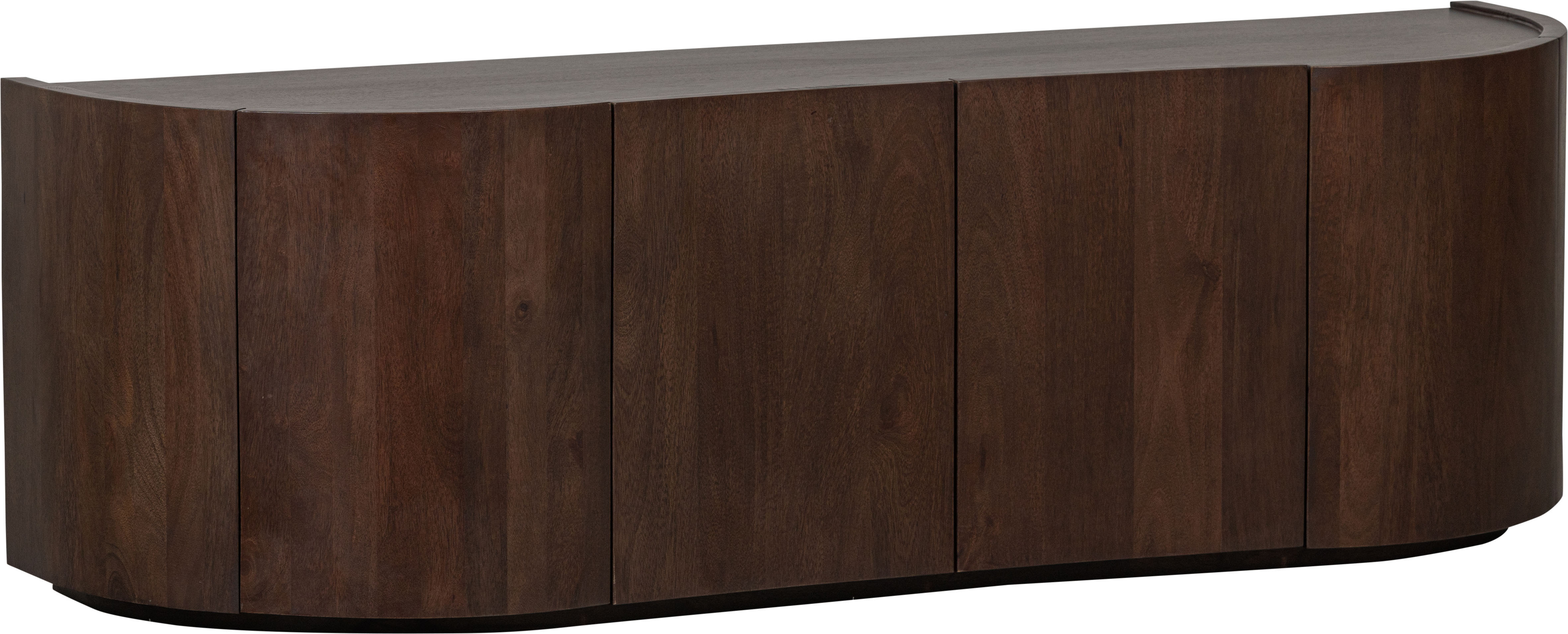 WOOOD Sideboard "Sense Mangoholz organische Wellenform, H 50 x B 160 x T 46 cm" Tragkraft Deckplatte 35 kg, fertig montiert geliefert, Massivholz