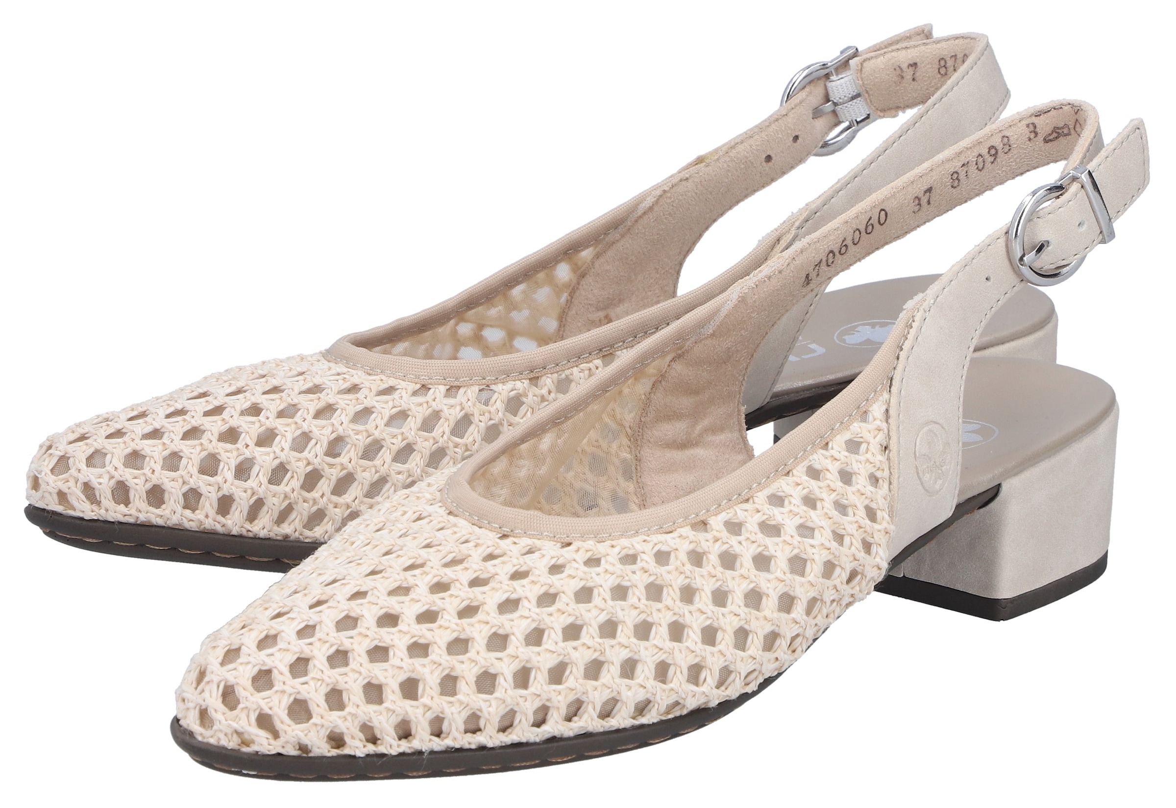 Rieker Slingsandale  Sommerschuh, Festtagsschuh, Blockabsatz, mit Riemchen