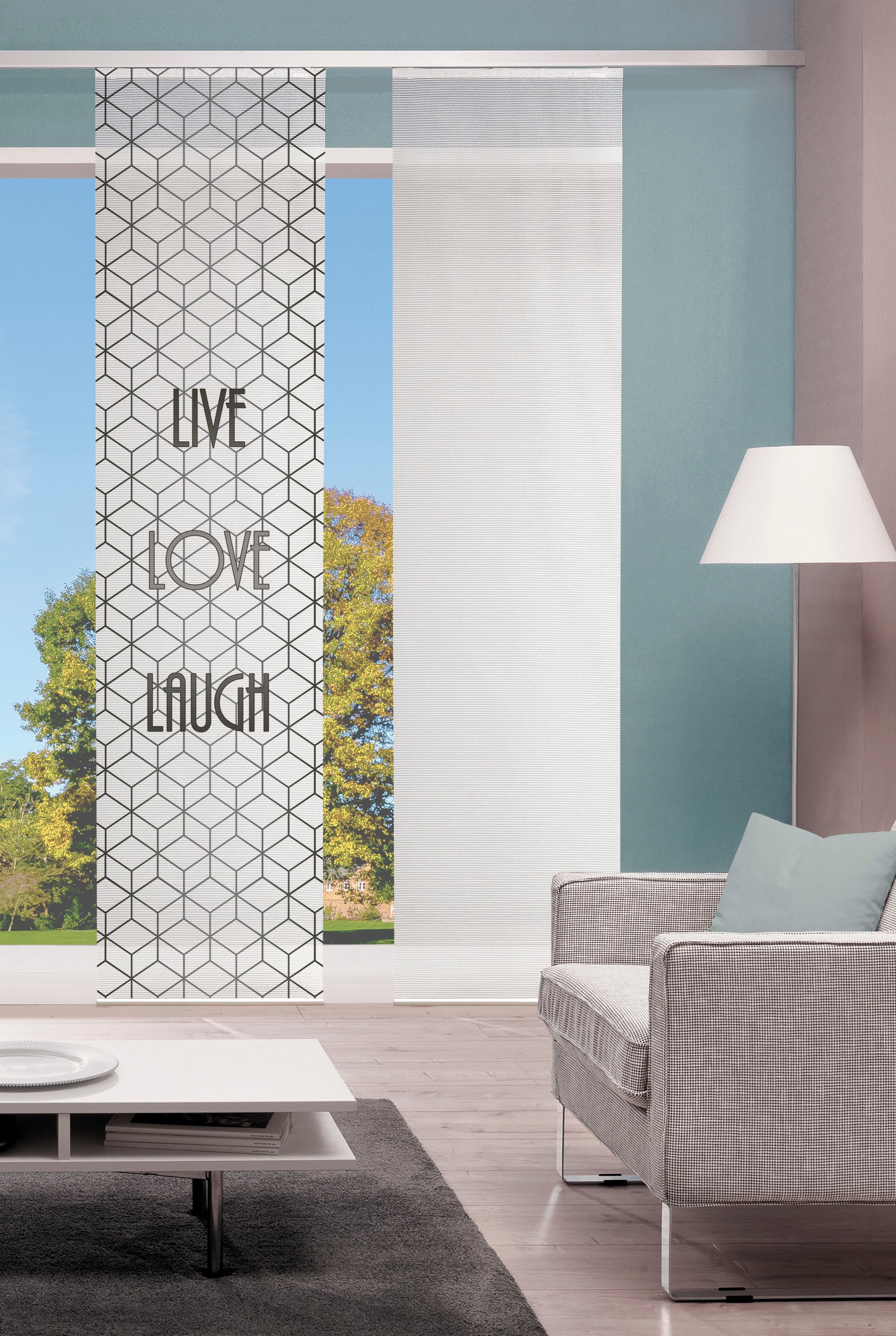 Vision S Schiebegardine »LIVE LOVE LAUGH« (1 St...