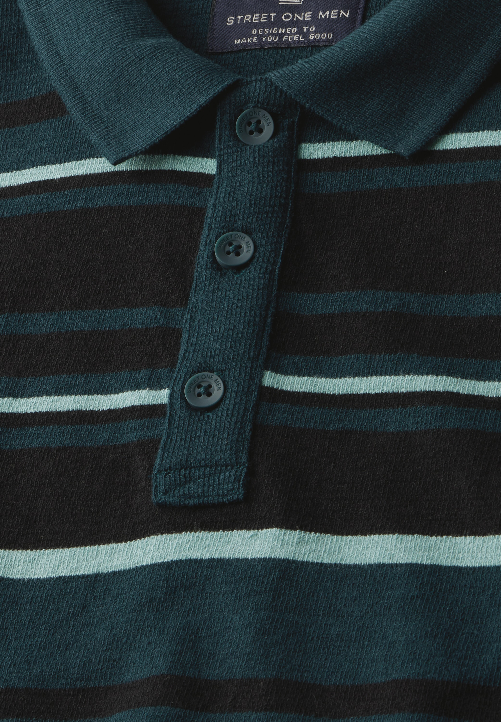 STREET ONE MEN Poloshirt, aus reiner Baumwolle