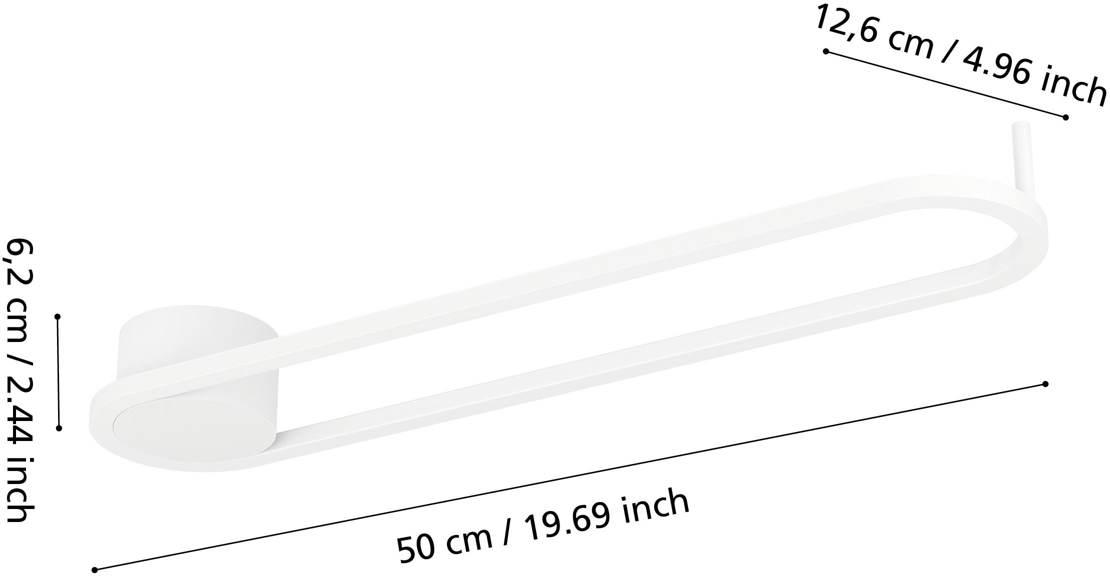 EGLO LED Deckenleuchte »COLLECORVINO Deckenlampe - Alu, Stahl - LED - 24W - IP20« LED-Modul 1 Stk. Kaltweiß | Neutralweiß | Warmweiß Wohzimmerlampe, Esszimmerlampe, Flur, Schlafzimmer, L50 x B12,5 x H6cm