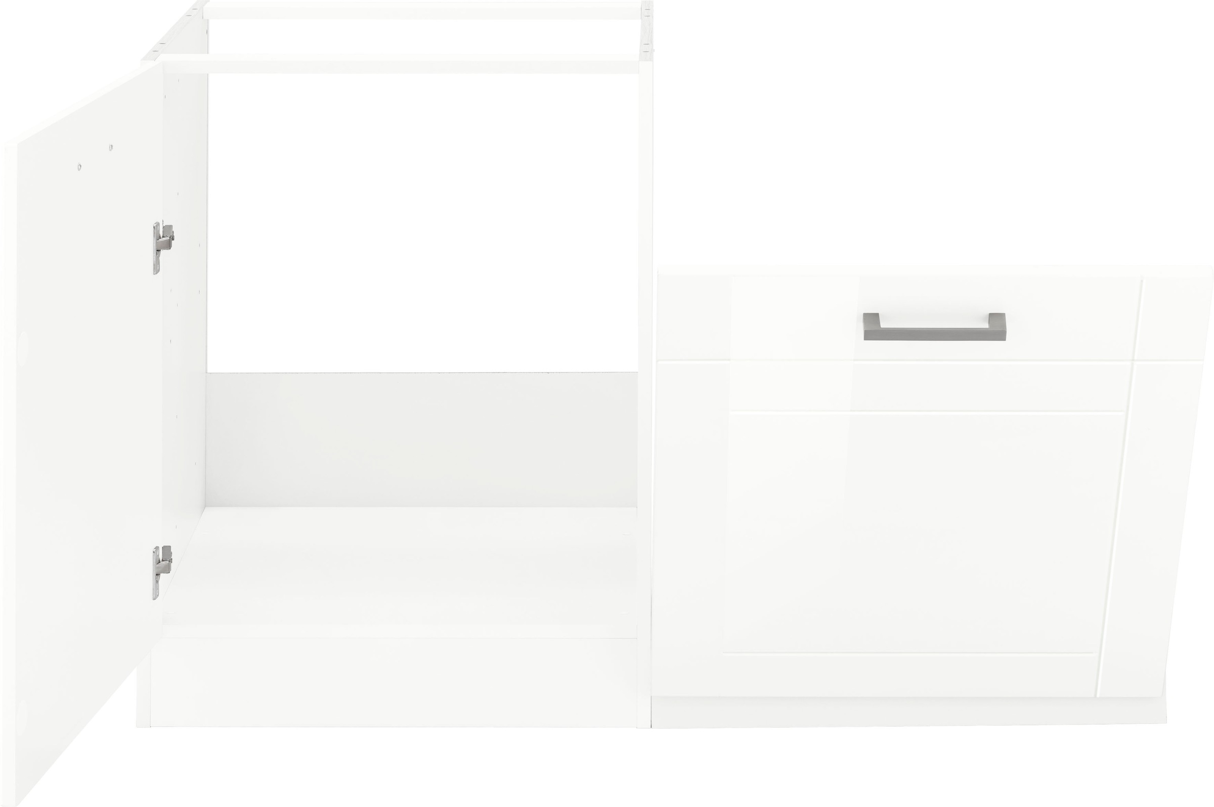 KOCHSTATION Spülenschrank »KS-Tinnum«, 120 cm breit, MDF-Fronten, Metallgriffe, inklusive Einbauspüle
