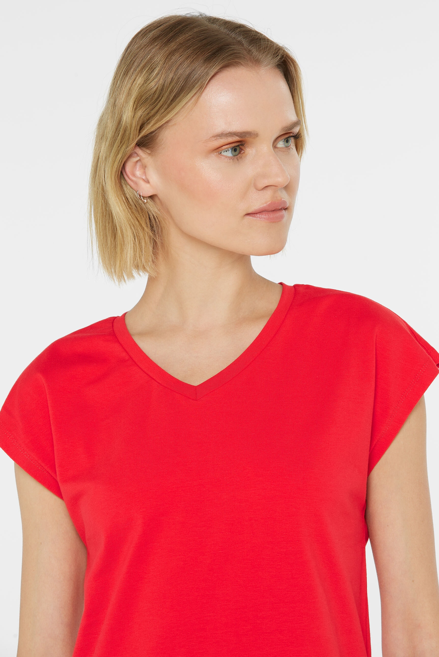 SENSES.THE LABEL V-Shirt mit überschnittenen Schultern